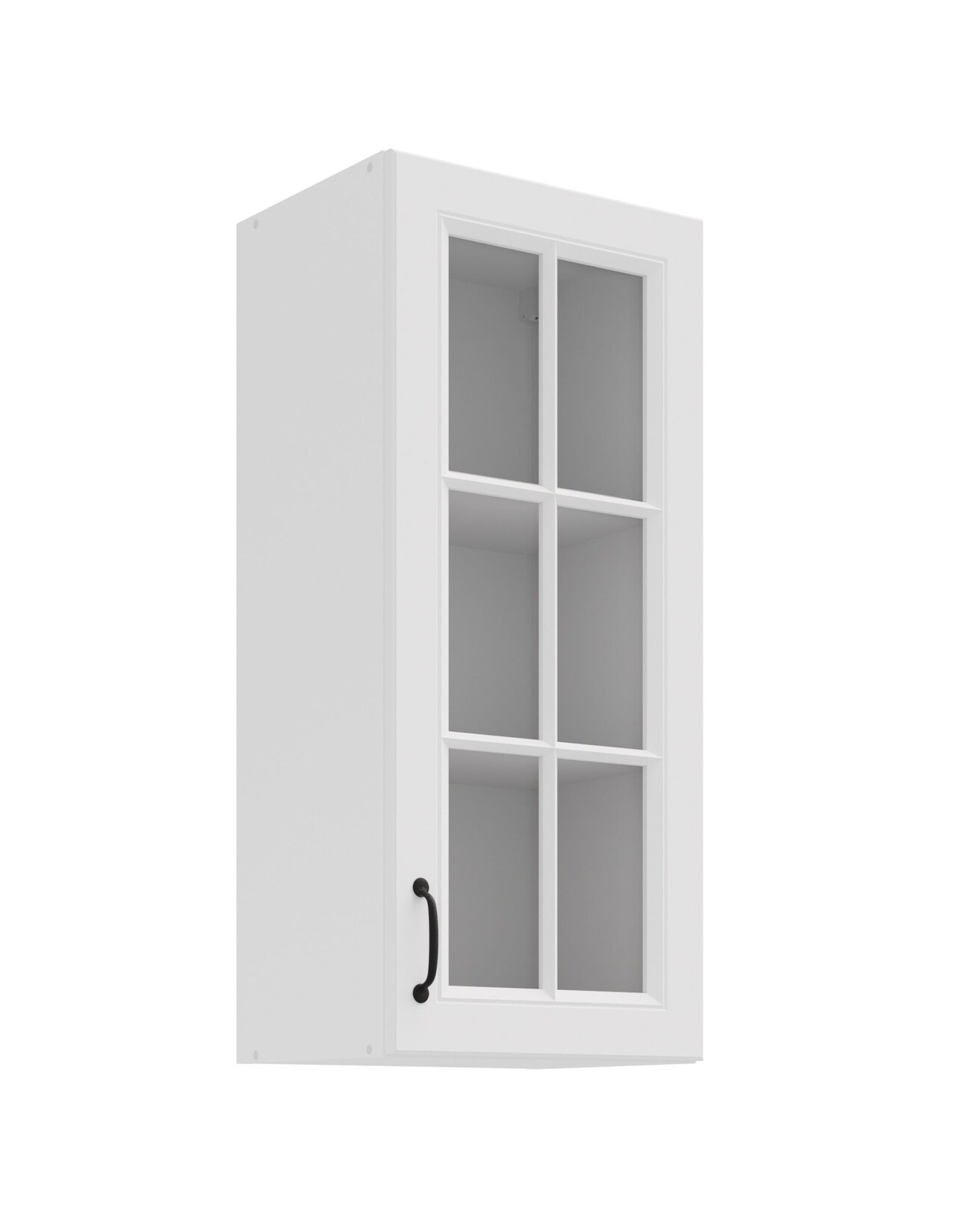 Glashängeschrank 40 cm Stilo Weiß Küchenzeile Küchenblock Landhaus Höhe 90 cm