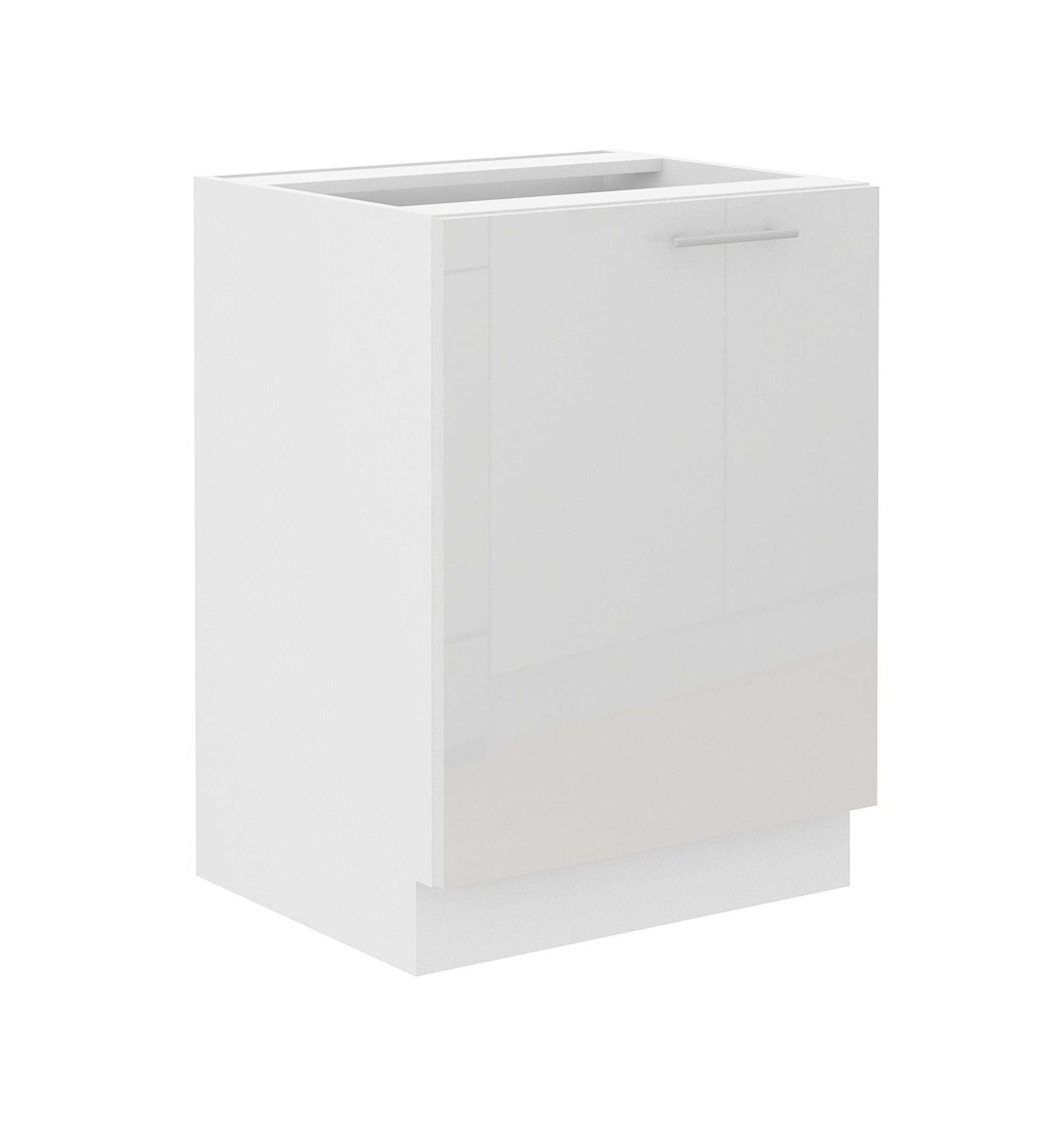 Unterschrank 60 Lara Wei&szlig; Hochglanz + Wei&szlig; matt K&uuml;chenzeile K&uuml;chenblock K&uuml;che - Bild 1