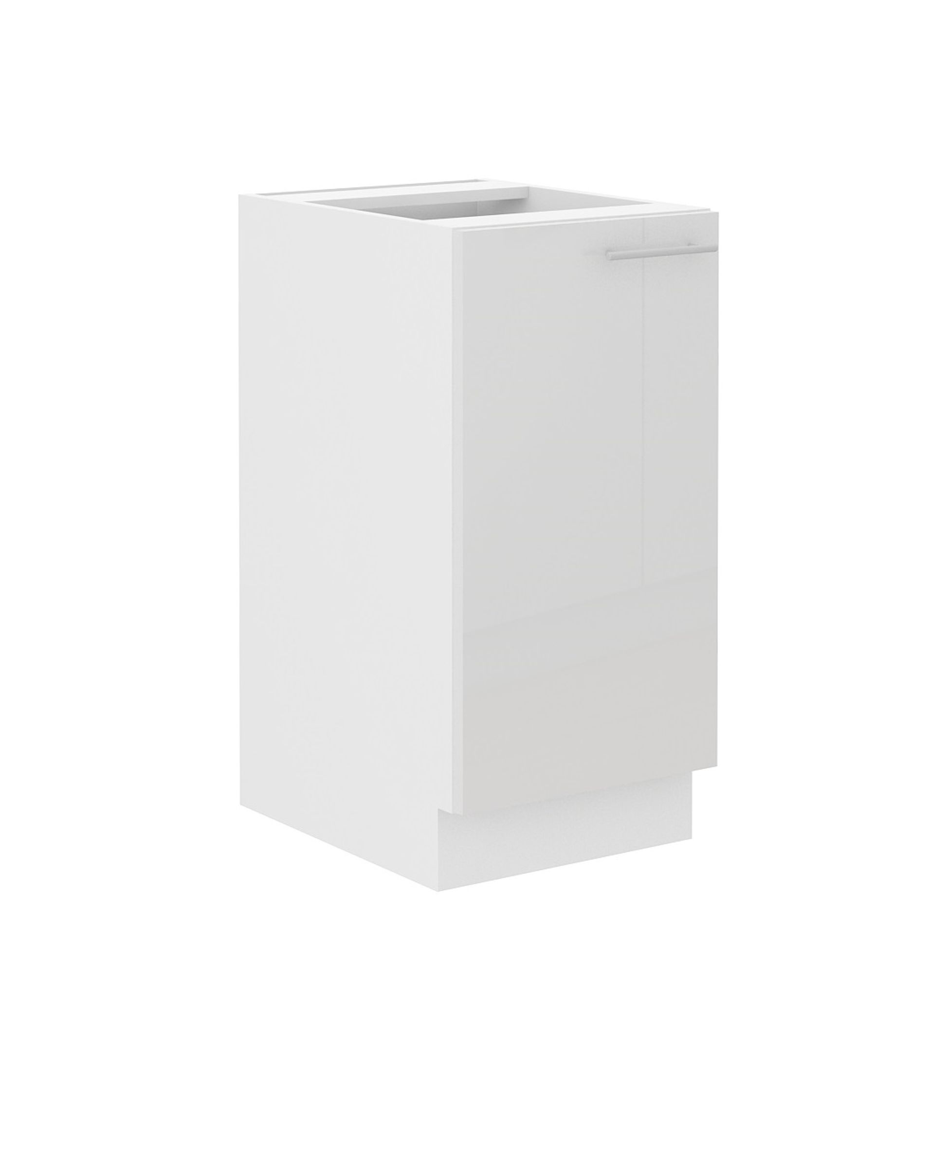 Unterschrank 40 Lara Wei&szlig; Hochglanz + Wei&szlig; matt K&uuml;chenzeile K&uuml;chenblock K&uuml;che - Bild 1