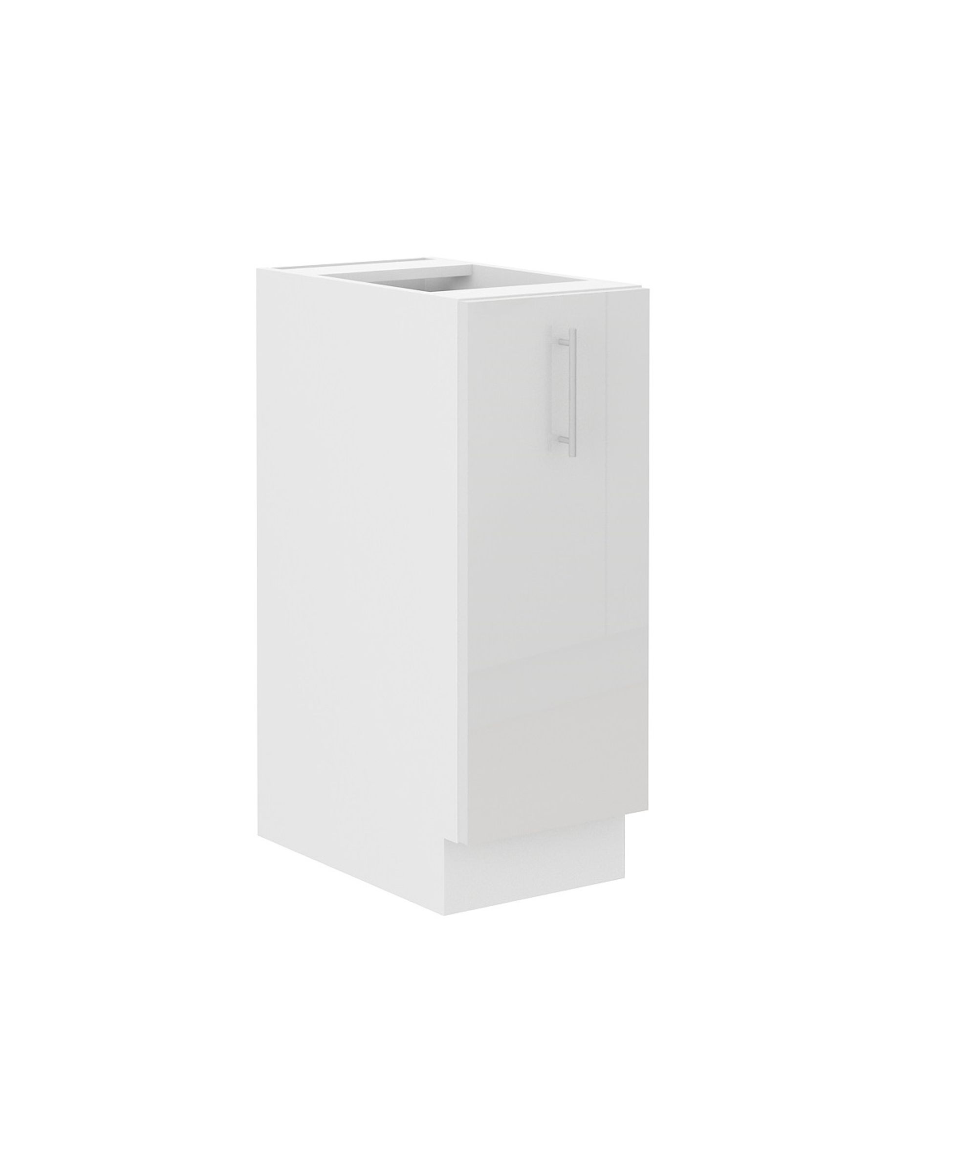 K&uuml;che Lara Wei&szlig; Hochglanz Unterschrank 30 cm Schrankauszug K&uuml;chenschrank - Bild 1