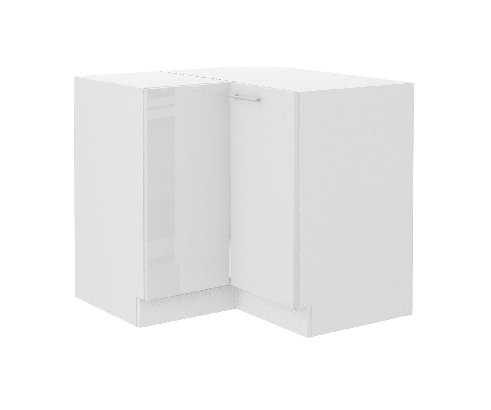 Eckunterschrank 90x90 Lara Weiß Hochglanz Küchenzeile Küchenblock Küche