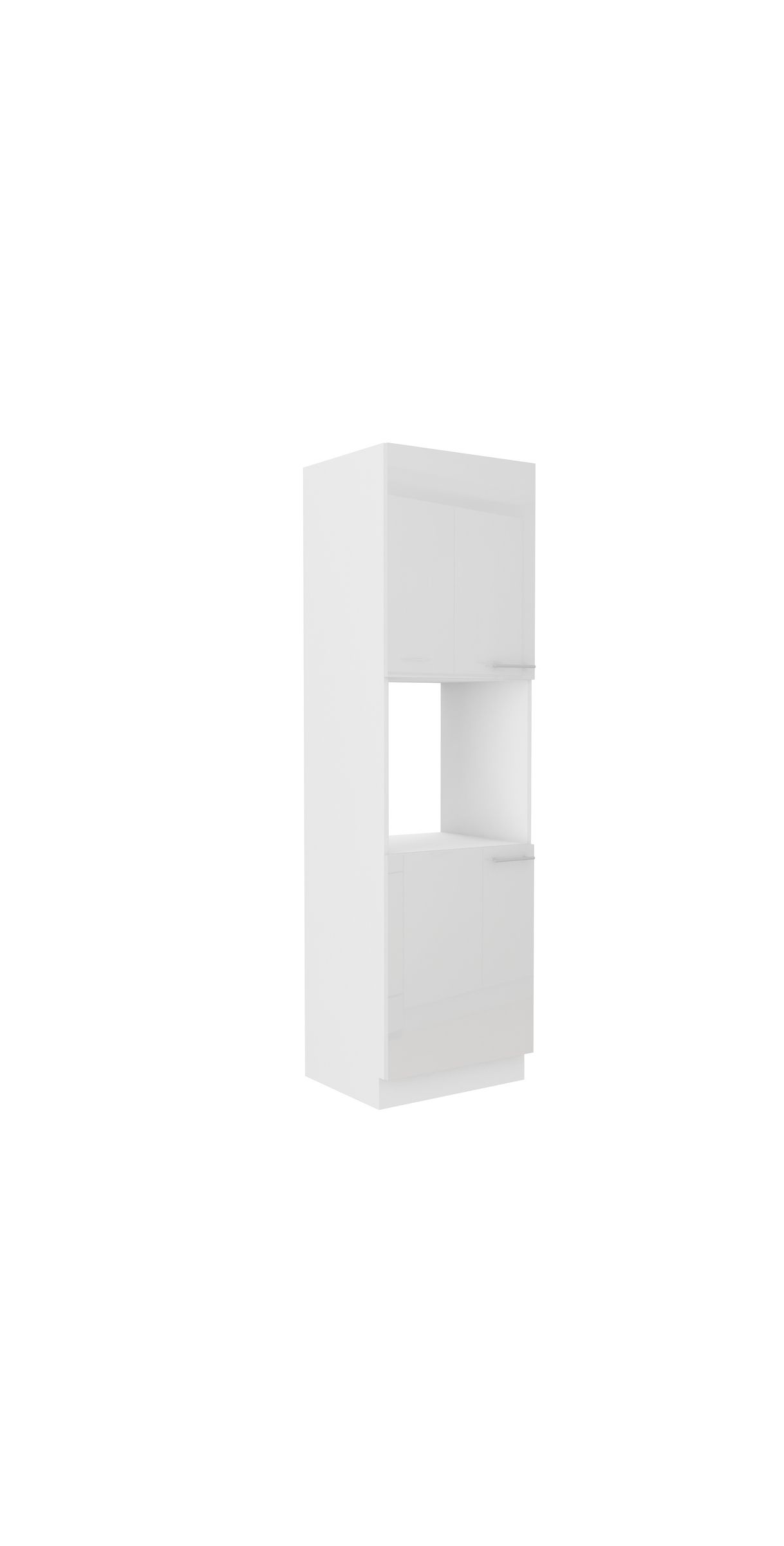 K&uuml;chen Hochschrank 60 Lara Wei&szlig; Hochglanz K&uuml;chenzeile K&uuml;chenblock K&uuml;che - Bild 1