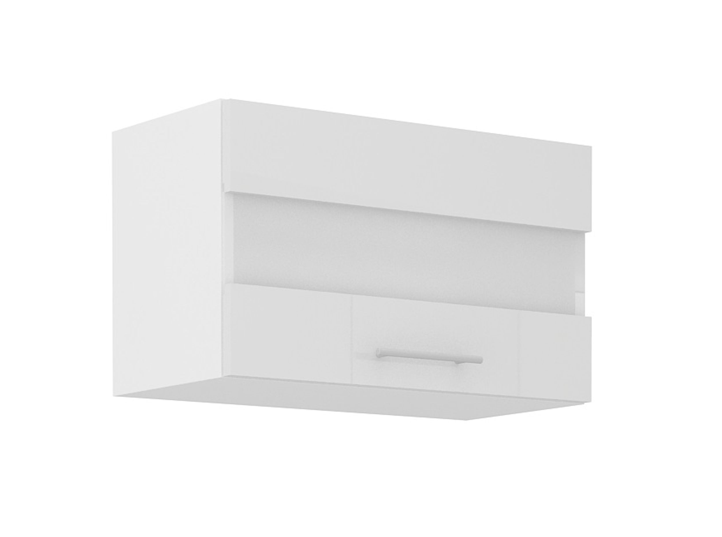 K&uuml;che Glash&auml;ngeschrank 60 Lara Wei&szlig; Hochglanz K&uuml;chenzeile K&uuml;chenblock - Bild 1