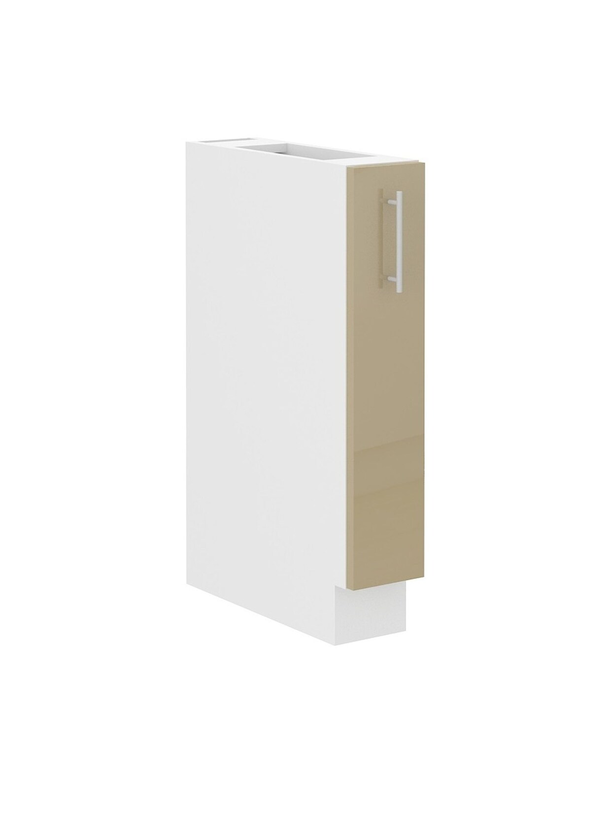 Küche Lara Cappuccino Hochglanz Unterschrank 15 cm Schrankauszug Küchenschrank