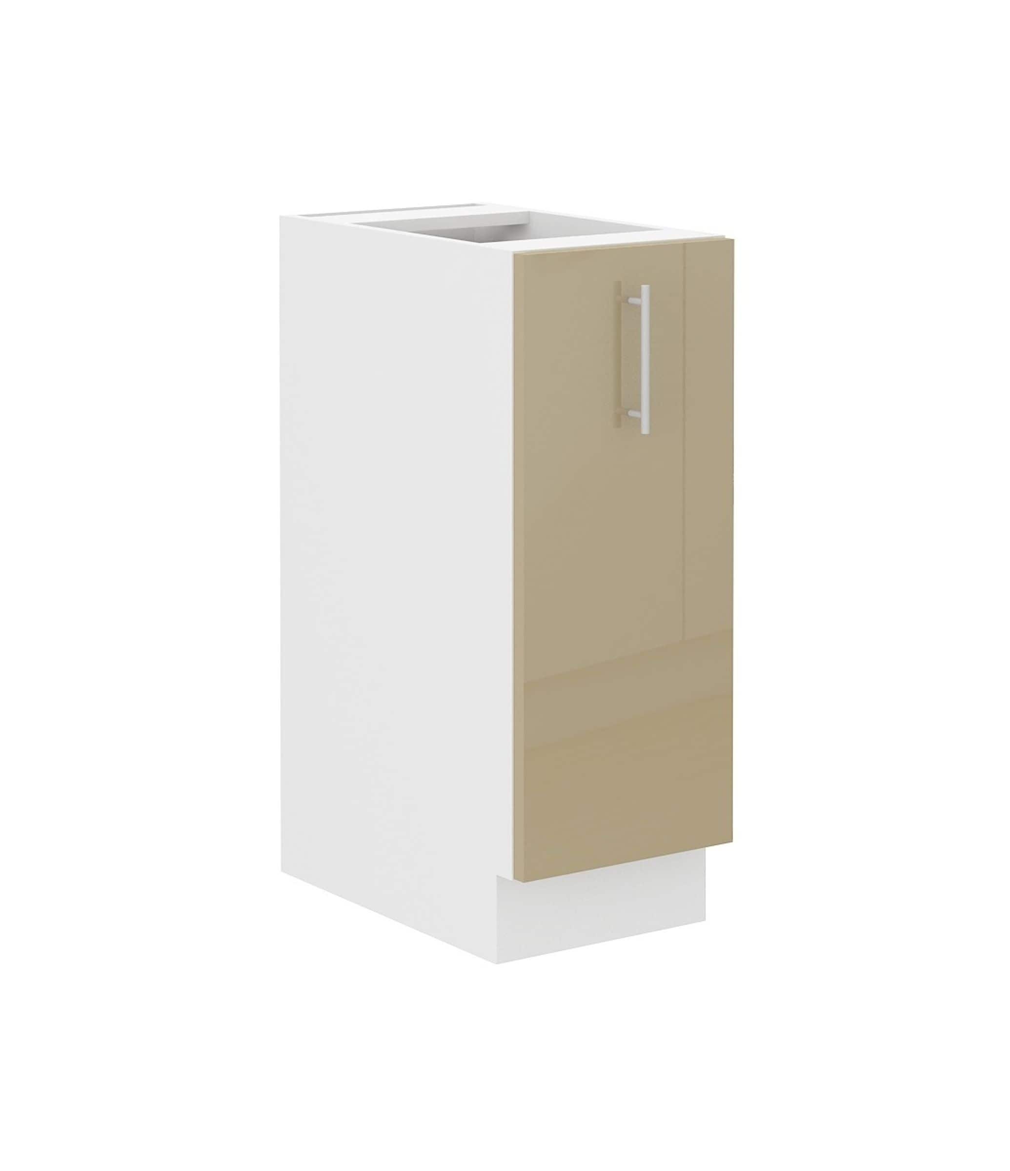 K&uuml;che Lara Cappuccino Hochglanz Unterschrank 30 cm Schrankauszug K&uuml;chenschrank - Bild 1