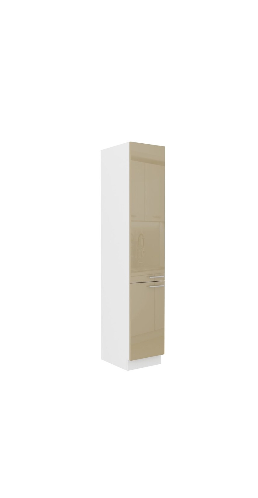 Küchen Hochschrank 40 Lara Cappuccino Hochglanz Küchenzeile Küchenblock Küche