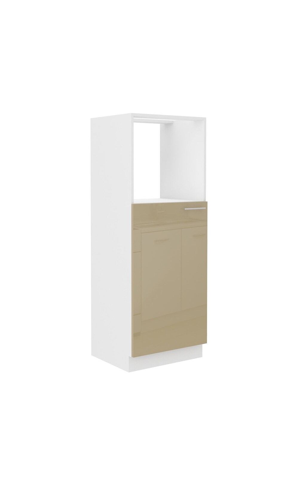 Küchen Midi Hochschrank 60 Lara Cappuccino Hochglanz Küchenzeile Küchenblock