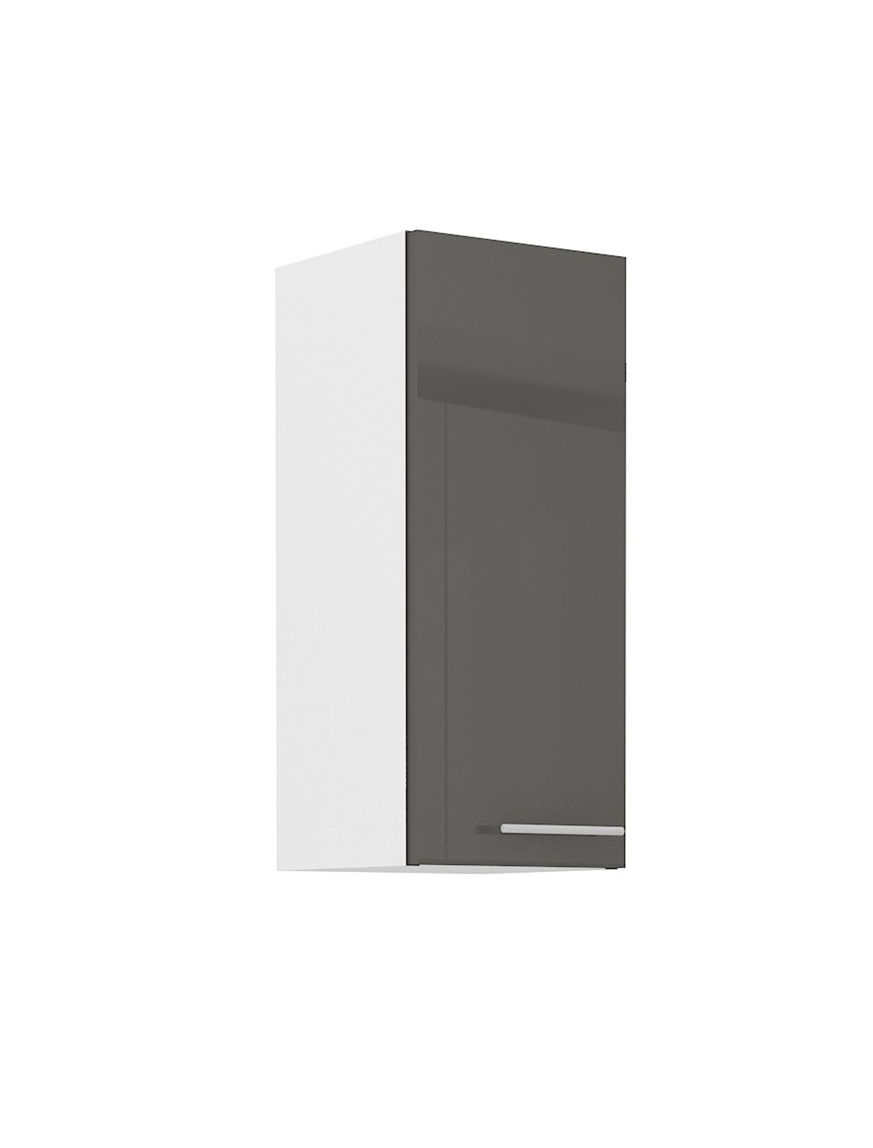 Küche Hängeschrank 30 Lara Grau Hochglanz + Weiss matt Küchenzeile Küchenblock