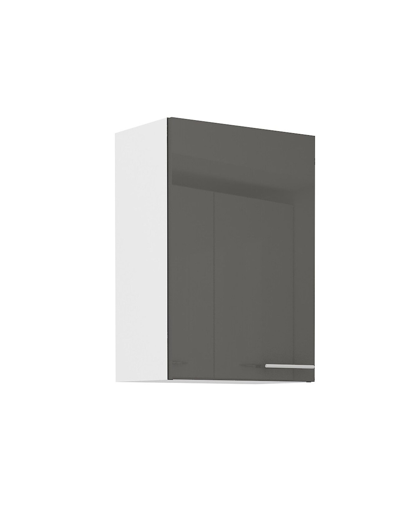 Küche Hängeschrank 50 Lara Grau Hochglanz + Weiss matt Küchenzeile Küchenblock