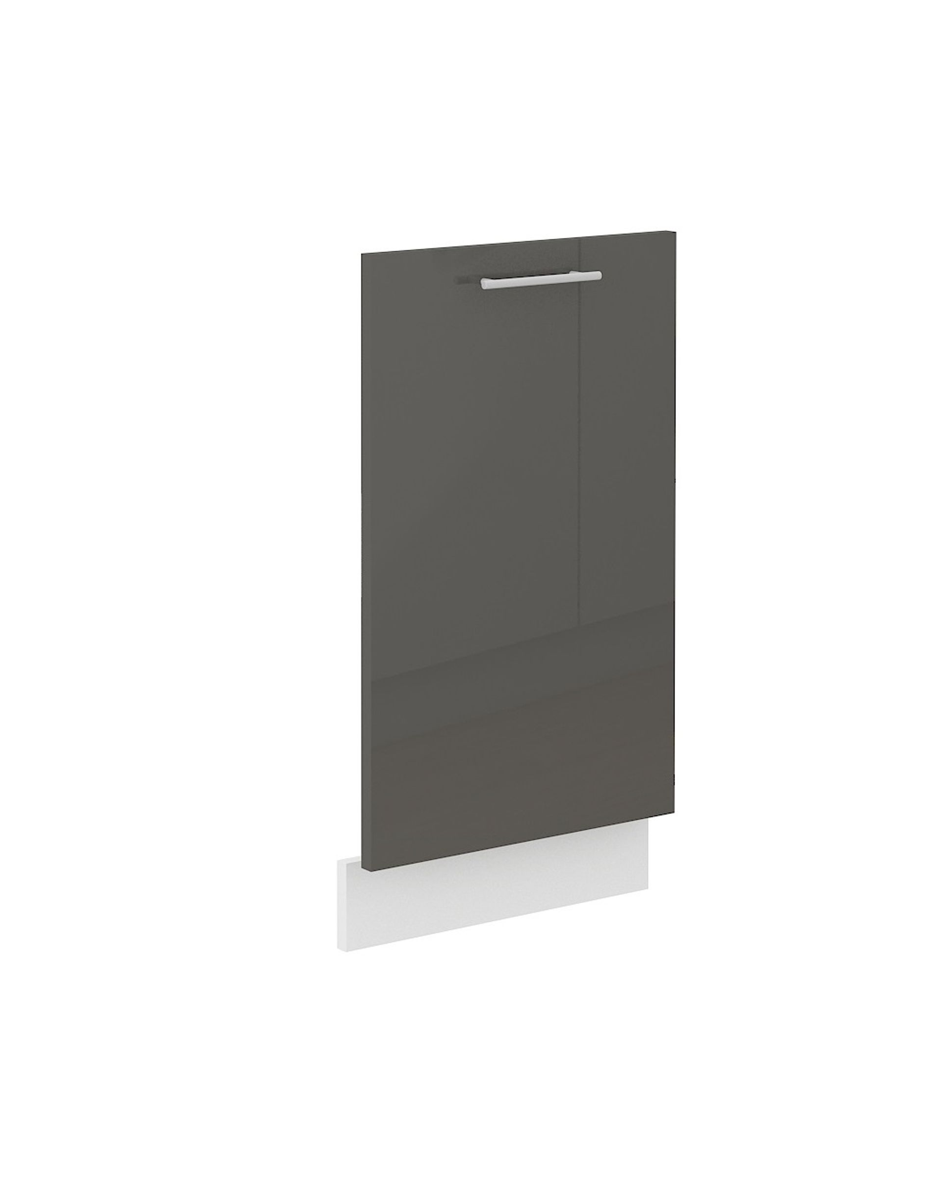 Frontblende Geschirrsp&uuml;ler vollintegriert 45 cm K&uuml;che Lara Grau Hochglanz - Bild 1