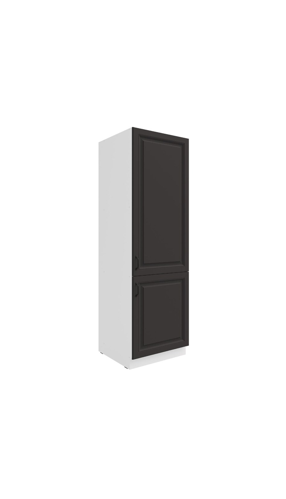 Küchen Hochschrank 60 cm Stilo Grau + Weiss Küchenzeile Küchenblock