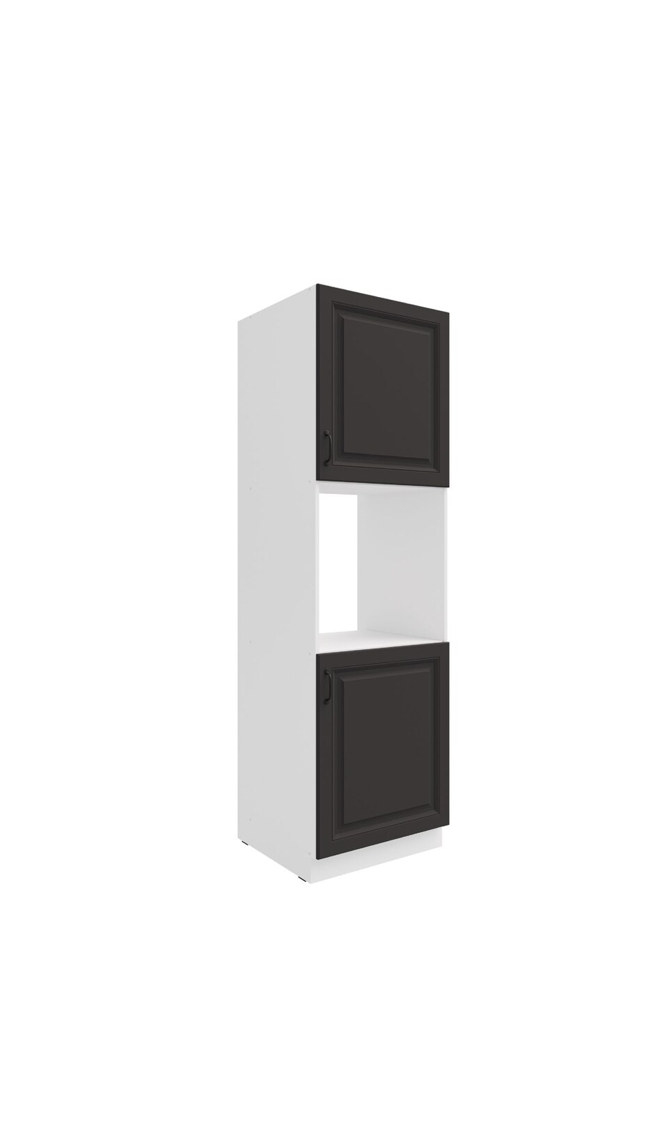 Küchen Backofen Hochschrank 60 cm Stilo Grau + Weiss Küchenzeile Küchenblock
