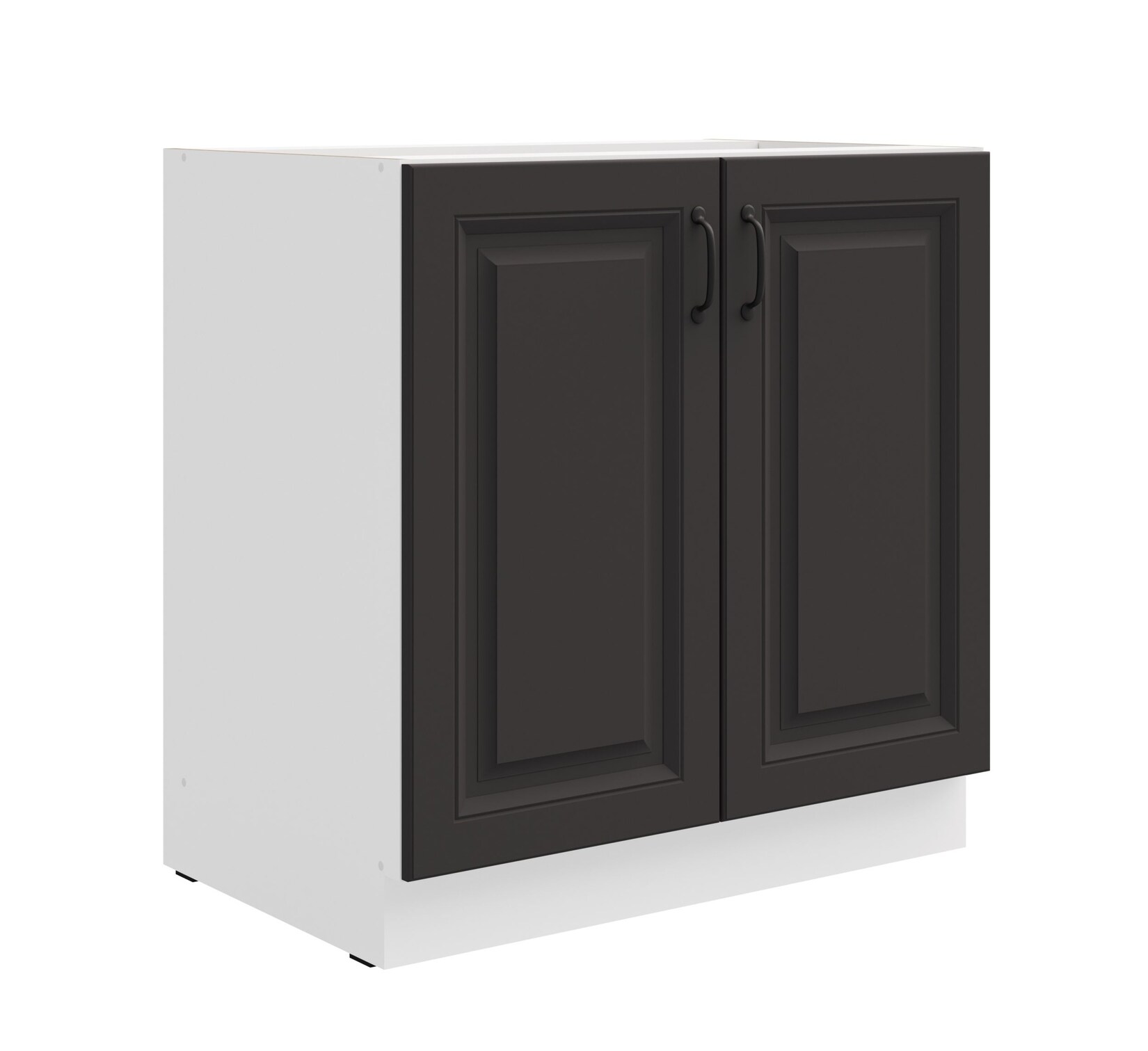 Unterschrank 80 cm Stilo Grau + Weiss Küchenzeile Küchenblock Küche Einbauküche