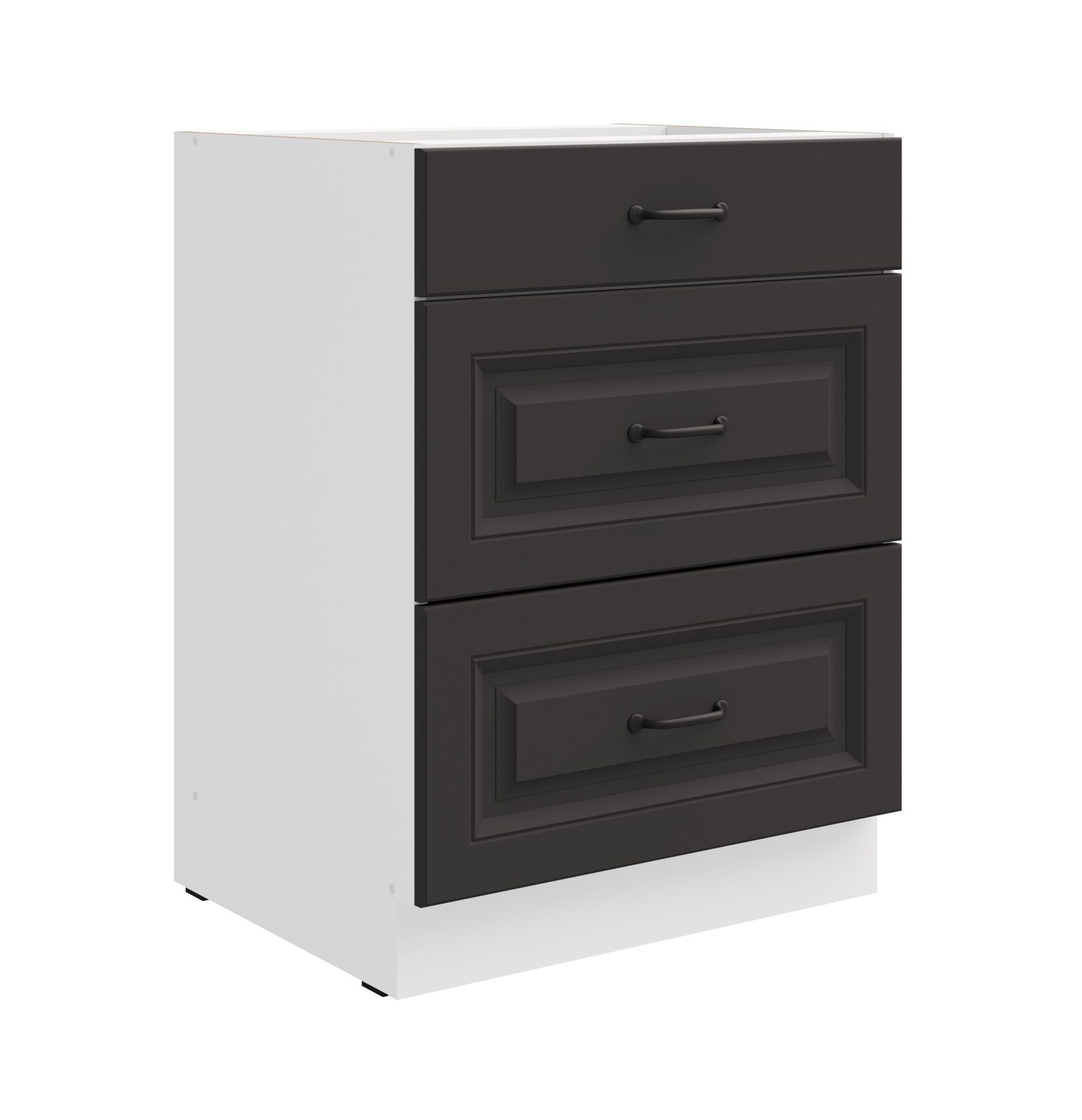 Küchen Unterschrank 60 cm Stilo Grau Vollauszug Soft-Close Küche Einbauküche