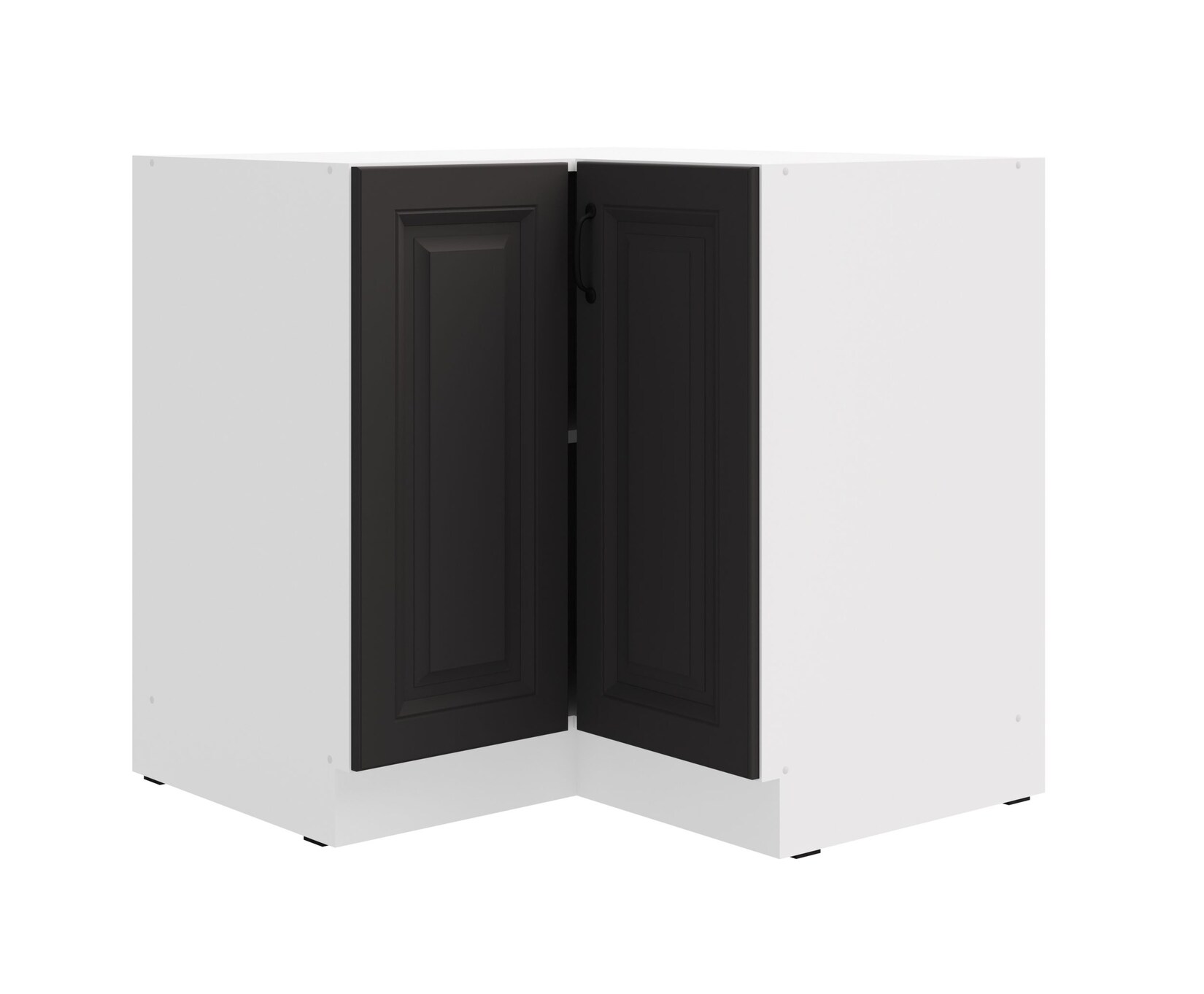 Eckunterschrank 90x90 cm Stilo Grau Küchenzeile Küchenblock Küche Landhaus