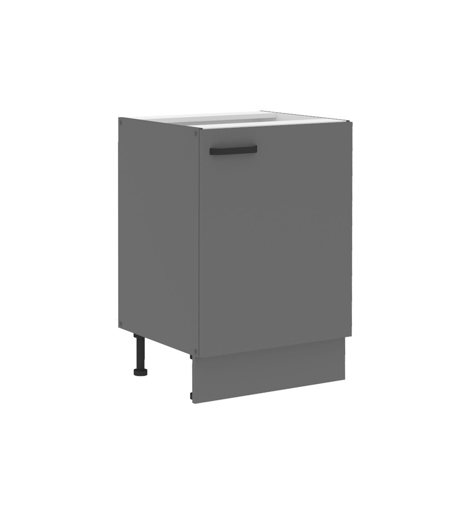 Küche NESSA Unterschrank 60 cm Anthrazit Küchenzeile Küchenblock Einbauküche