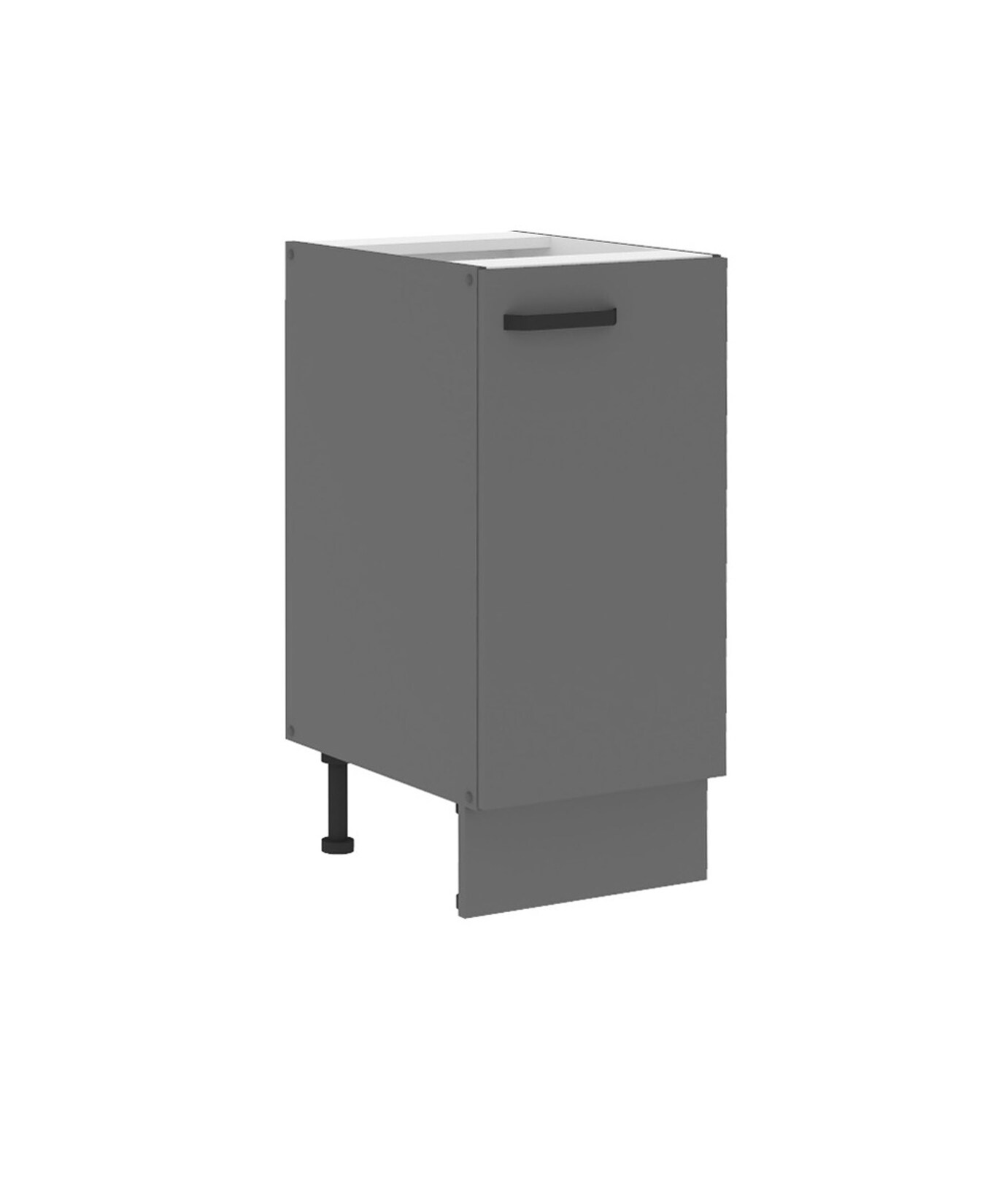 Küche NESSA Unterschrank 40 cm Anthrazit Küchenzeile Küchenblock Einbauküche