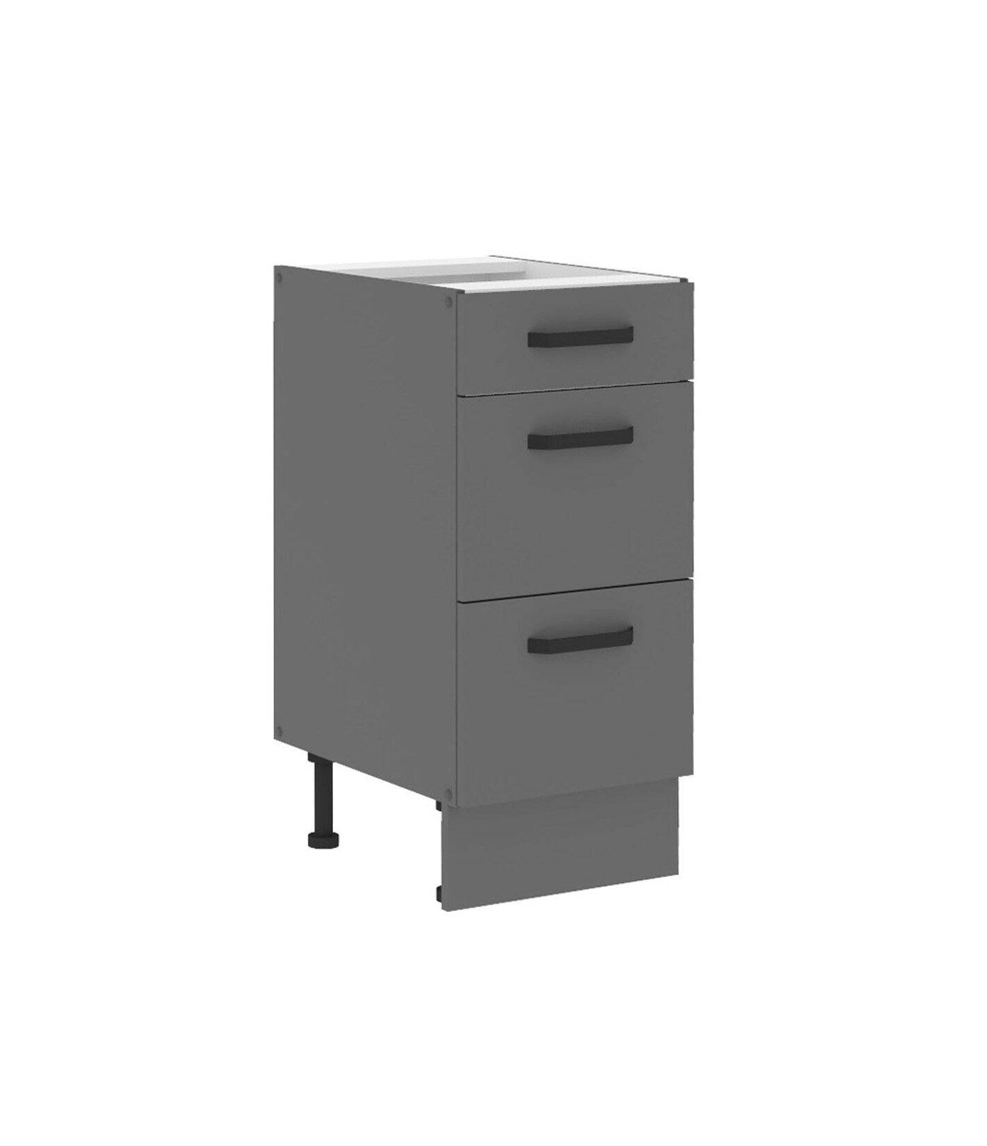 Küche NESSA Unterschrank 40 cm Anthrazit Küchenzeile Küchenblock Einbauküche