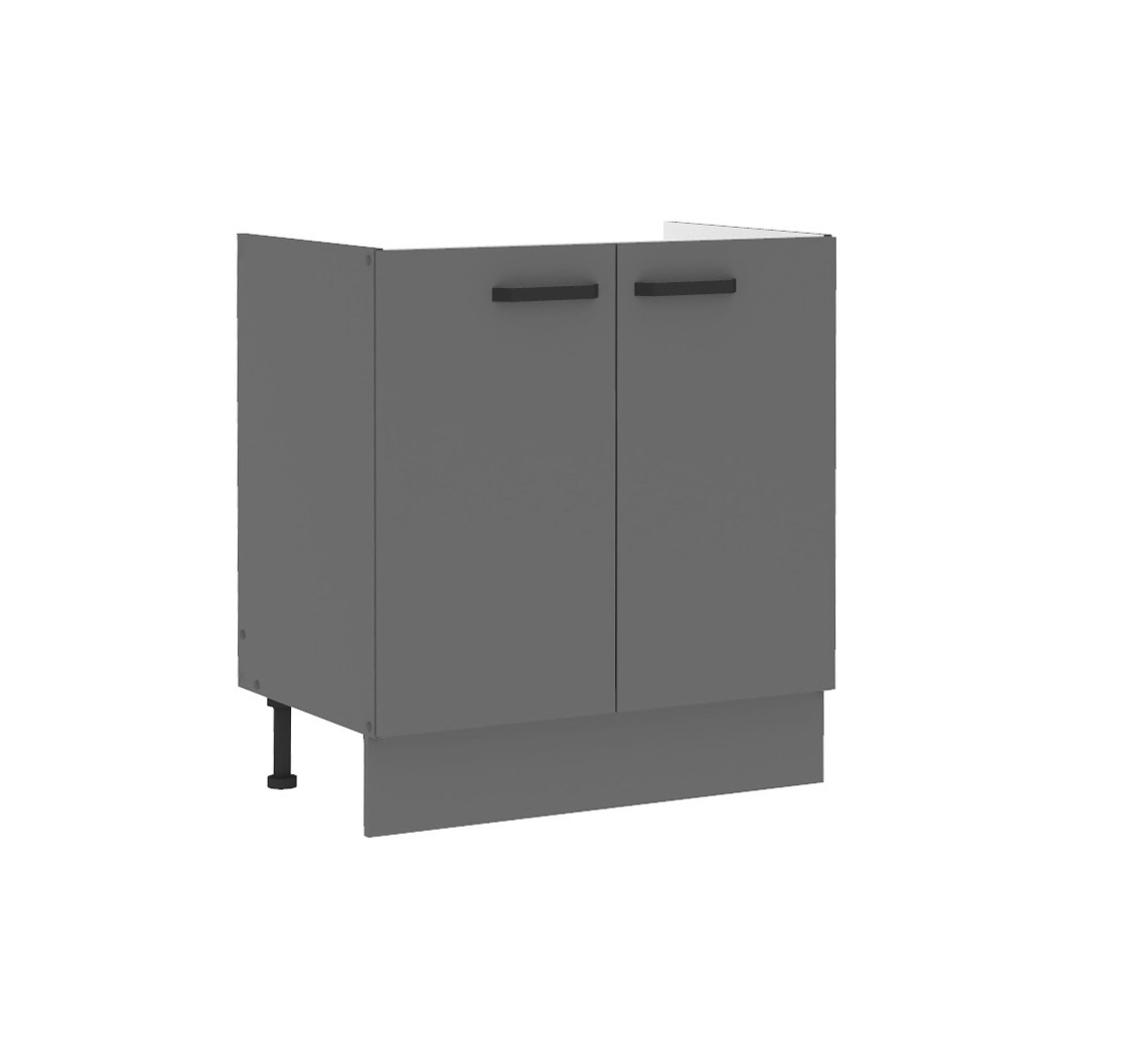 K&uuml;che NESSA Sp&uuml;lenunterschrank 80 Anthrazit K&uuml;chenzeile K&uuml;chenblock Einbauk&uuml;che - Bild 1