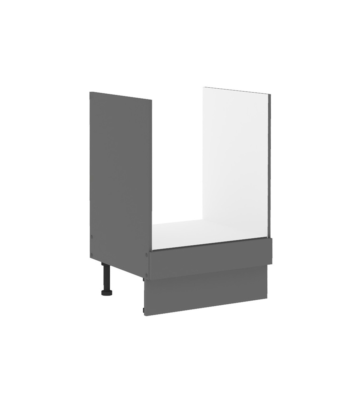 Küche NESSA Herdunterschrank 60 cm Anthrazit Küchenzeile Küchenblock Einbauküche