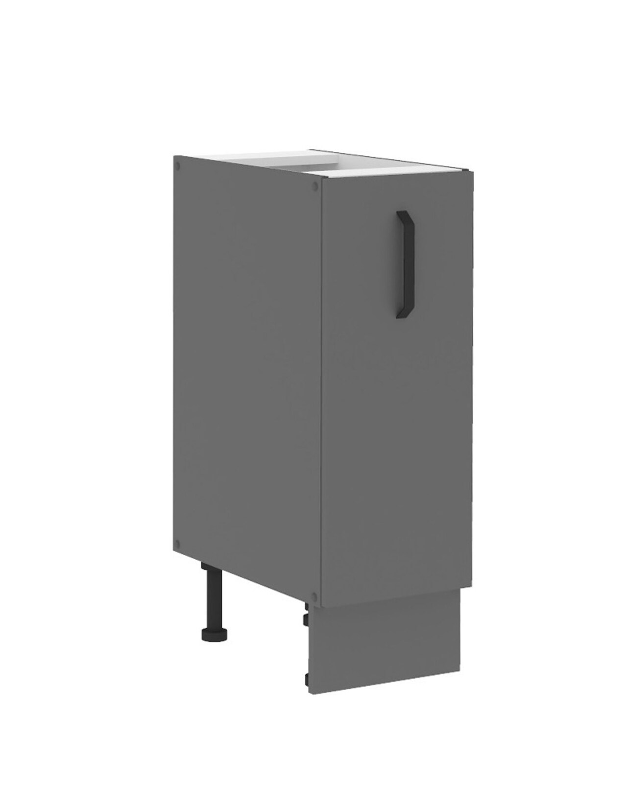 Küche NESSA Unterschrank 30 cm Anthrazit Schrankauszug Küchenzeile Küchenblock