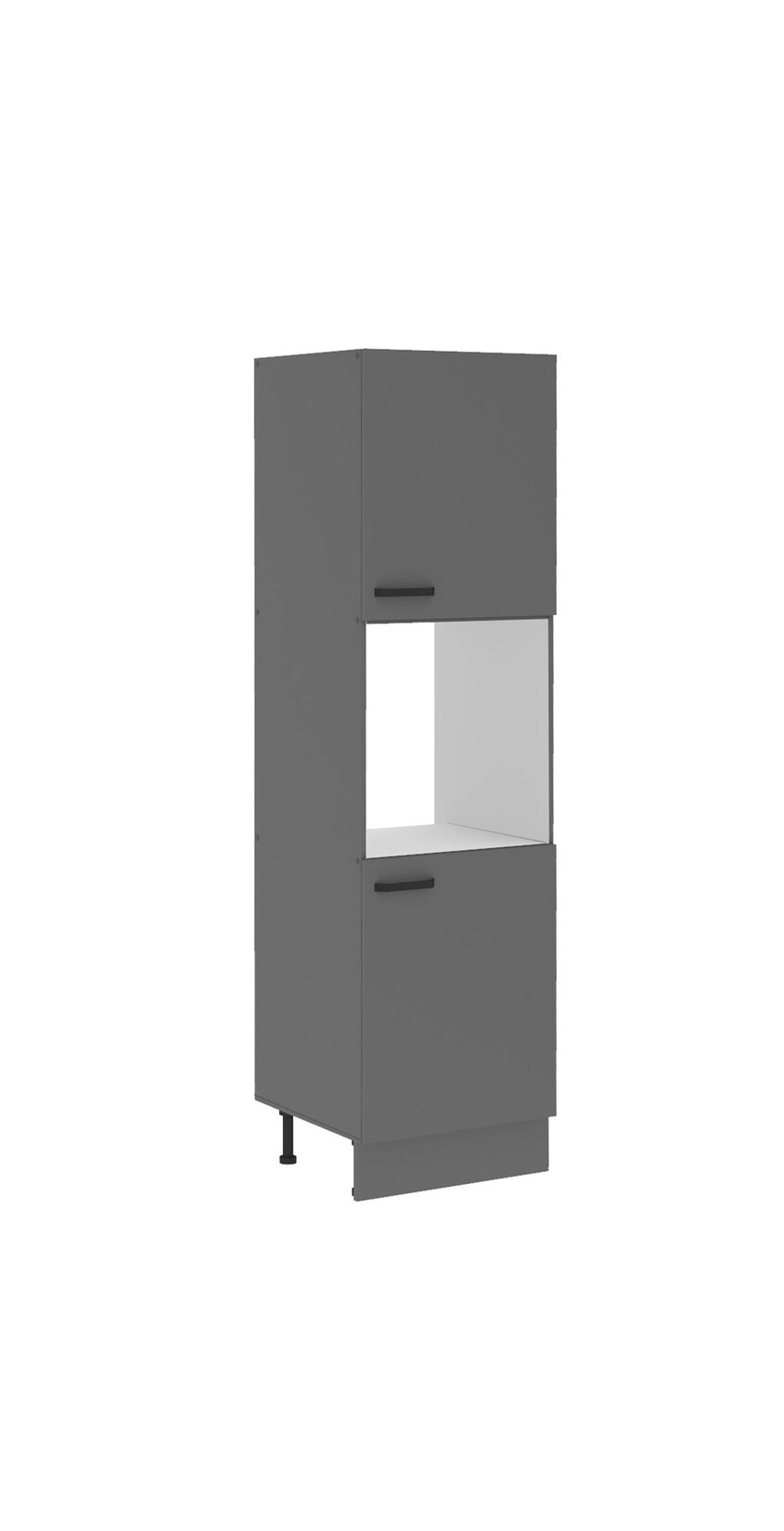 Küche NESSA Hochschrank 60 cm Anthrazit Küchenzeile Küchenblock Einbauküche