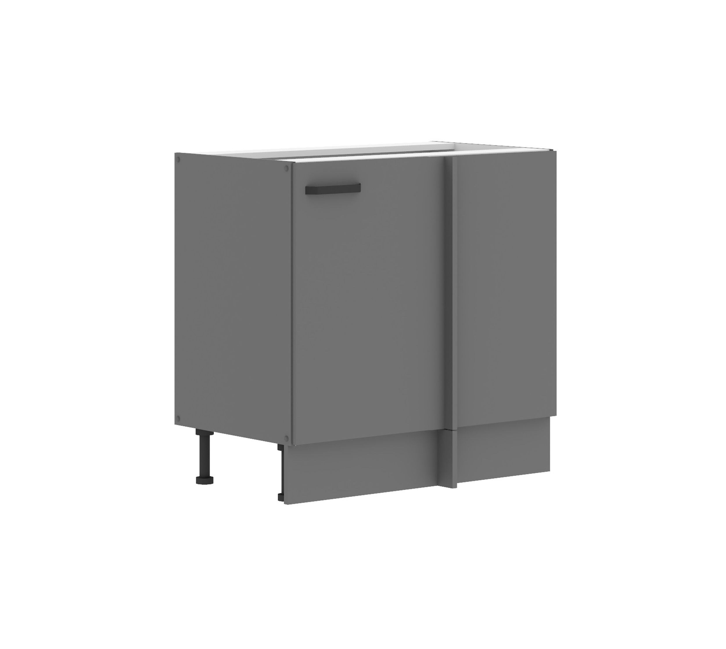 K&uuml;che NESSA Eckunterschrank 105 cm Anthrazit K&uuml;chenzeile K&uuml;chenblock Einbauk&uuml;che - Bild 1