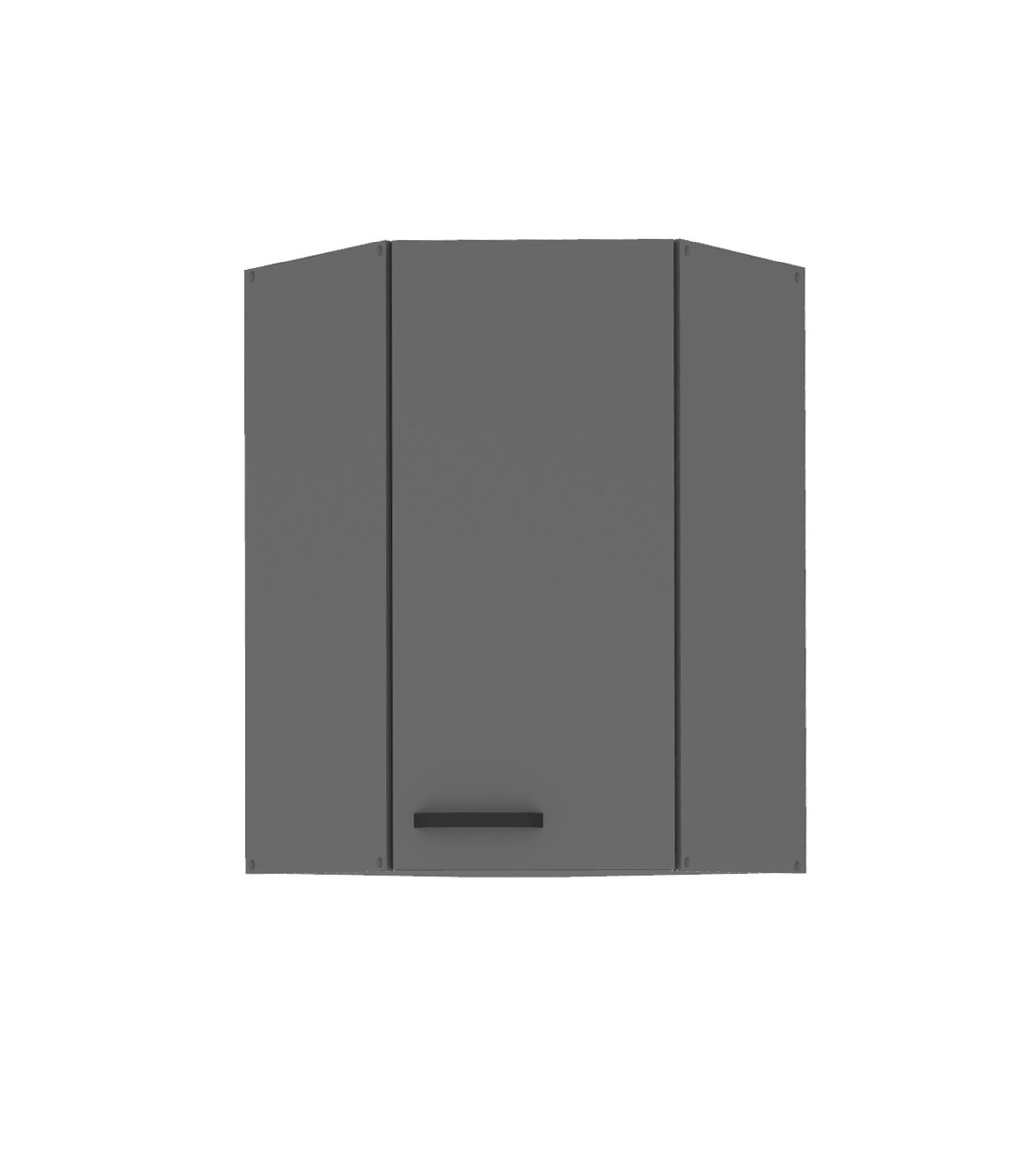 K&uuml;che NESSA Eckh&auml;ngeschrank 60X60 Anthrazit K&uuml;chenzeile K&uuml;chenblock Einbauk&uuml;che - Bild 1