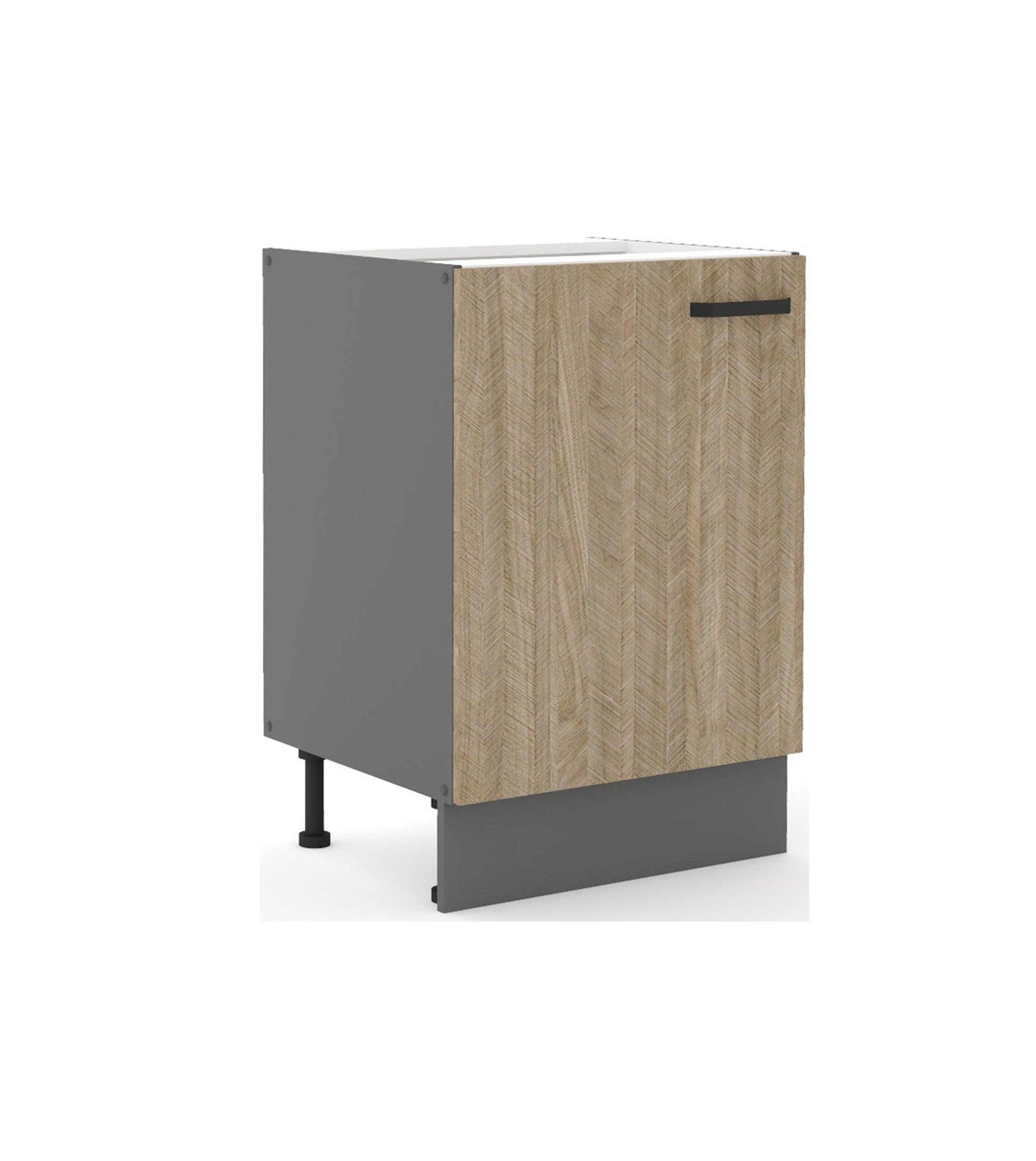 K&uuml;che SCANDI Unterschrank 60 cm Fischgr&auml;t K&uuml;chenzeile K&uuml;chenblock Einbauk&uuml;che - Bild 1