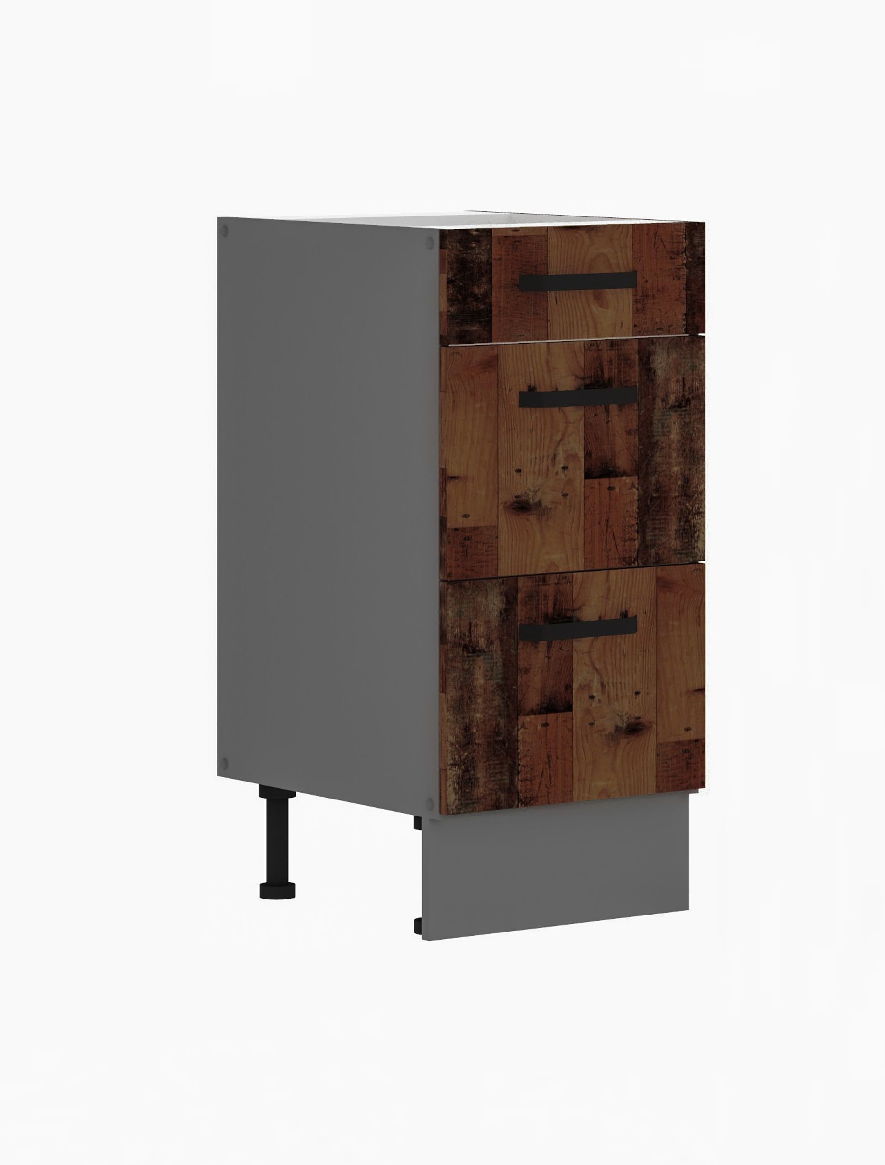 K&uuml;che OLD STYLE Unterschrank 40 cm Old Wood K&uuml;chenzeile K&uuml;chenblock Einbauk&uuml;che - Bild 1