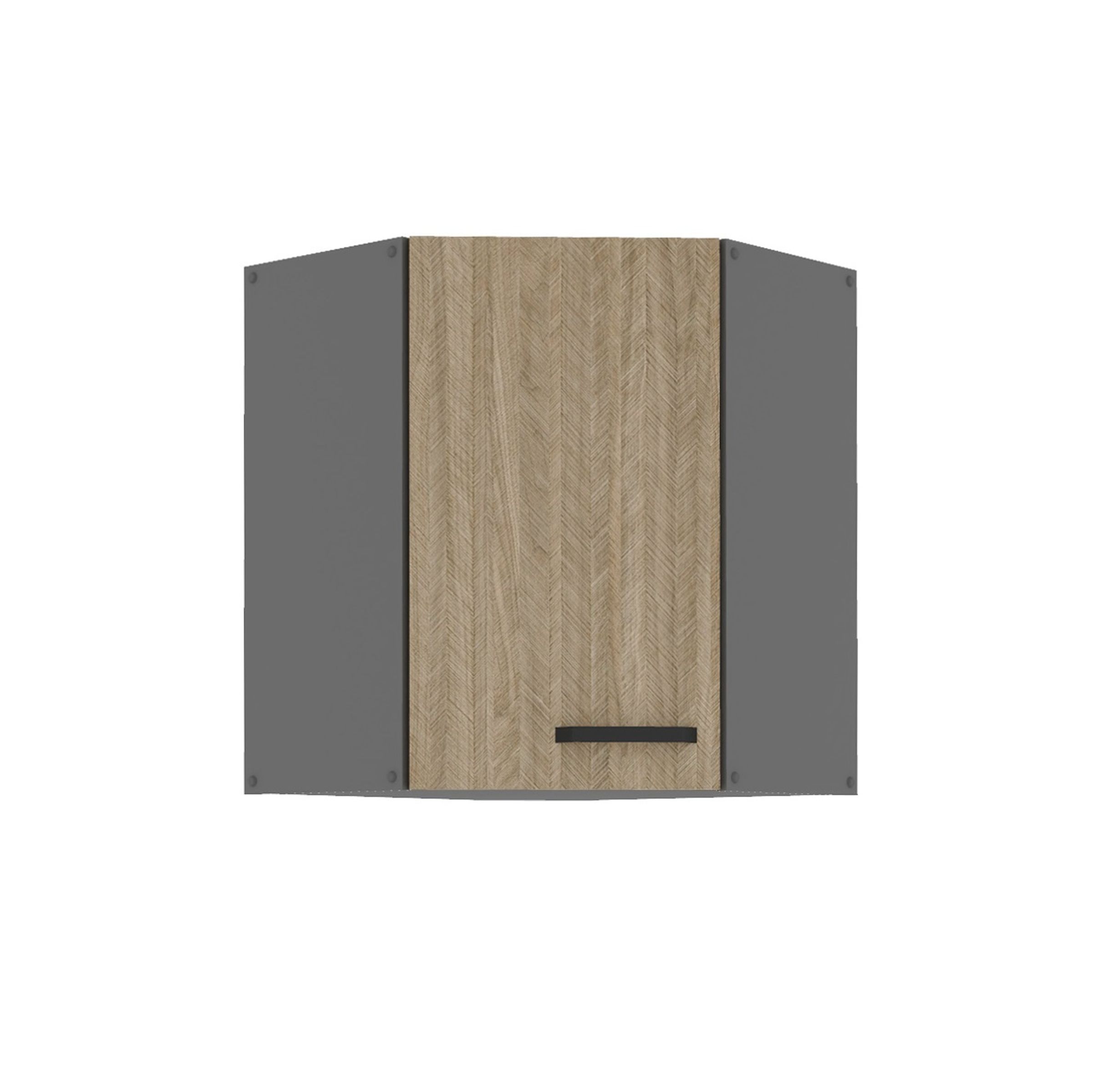 K&uuml;che SCANDI Eckh&auml;ngeschrank 60X60 Fischgr&auml;t K&uuml;chenzeile K&uuml;chenblock Einbauk&uuml;che - Bild 1