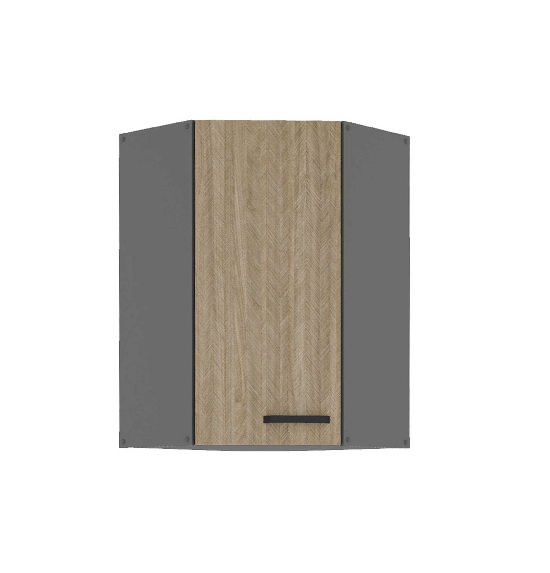 K&uuml;che SCANDI Eckh&auml;ngeschrank 60X60 Fischgr&auml;t K&uuml;chenzeile K&uuml;chenblock Einbauk&uuml;che - Bild 1