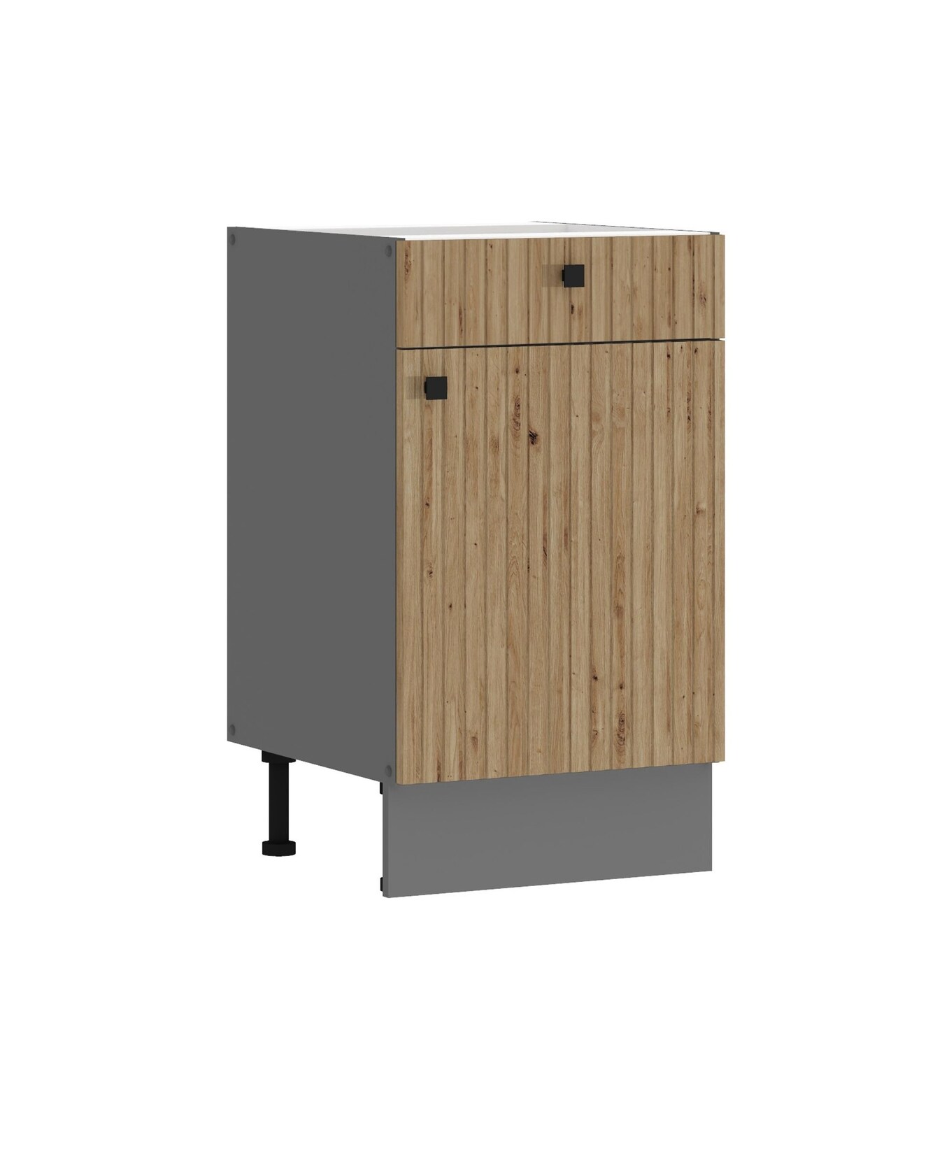 Küche AVA Artisan Unterschrank 50 cm Lamellenoptik Küchenzeile Einbauküche