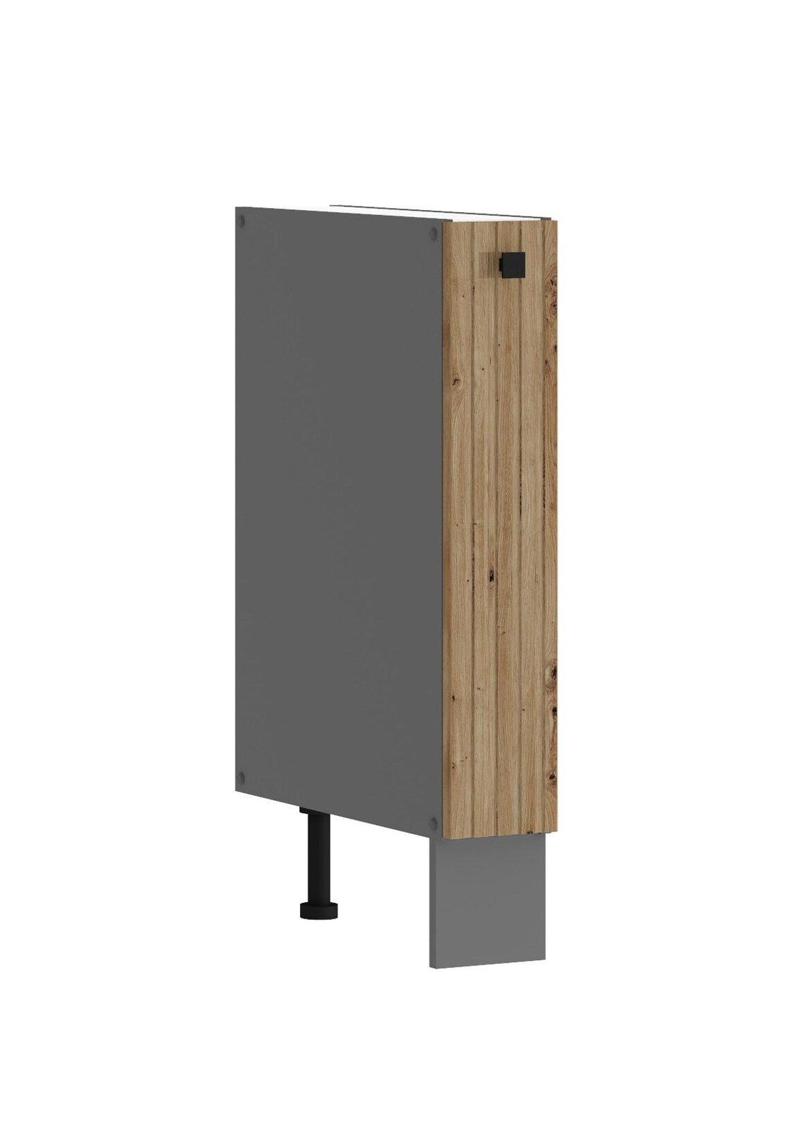 Küche AVA Artisan Unterschrank 15 cm Schrankauszug Lamellenoptik Küchenzeile