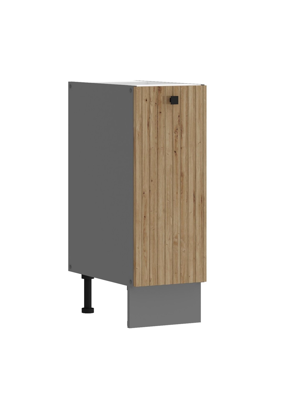 Küche AVA Artisan Unterschrank 30 cm Schrankauszug Lamellenoptik Küchenzeile