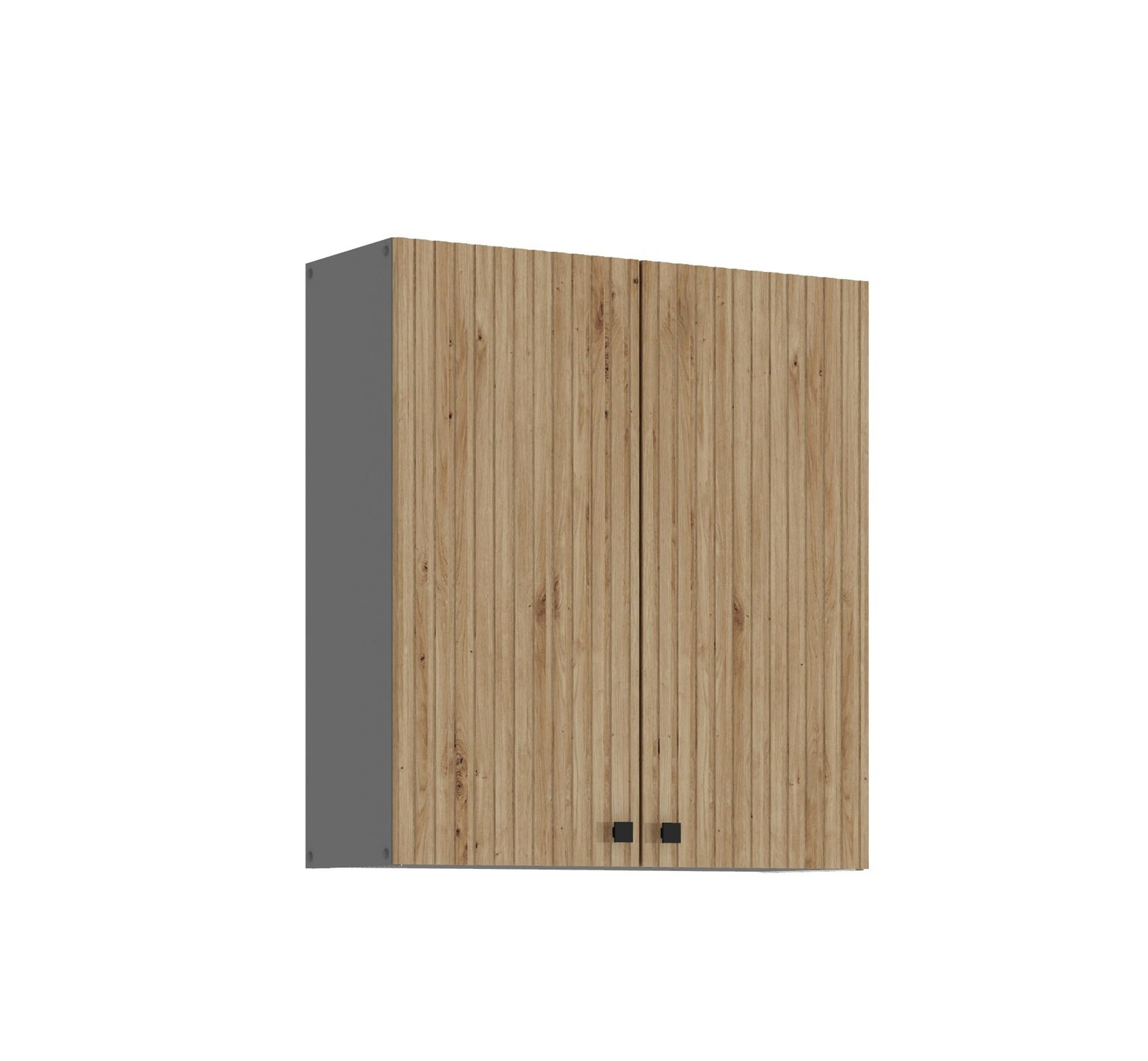 Küche AVA Artisan Hängeschrank 80 cm Lamellenoptik Küchenzeile Einbauküche