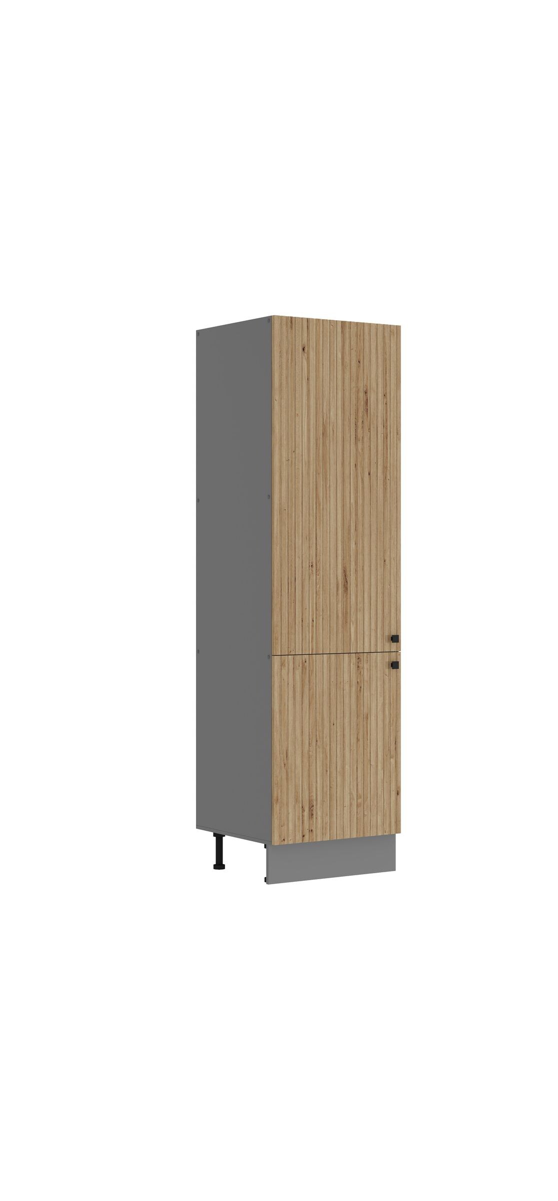 K&uuml;che AVA Artisan Hochschrank 60 cm Lamellenoptik K&uuml;chenzeile Einbauk&uuml;che - Bild 1