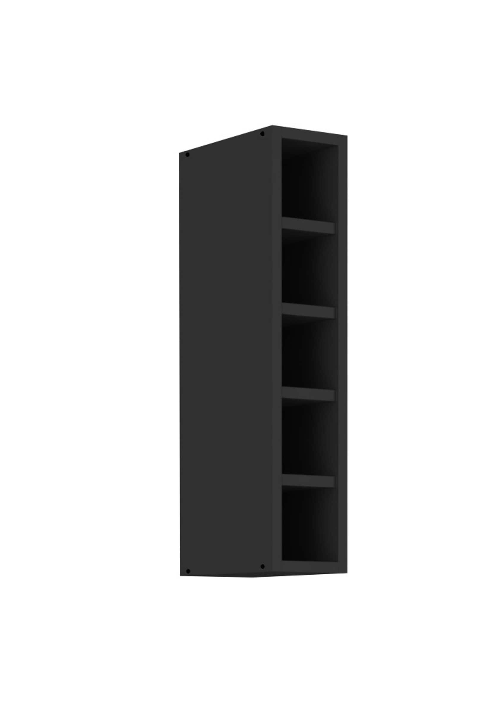 H&auml;ngeschrank Regal 15 cm Schwarz matt K&uuml;chenzeile K&uuml;che SIENA / MONZA / ARONA - Bild 1