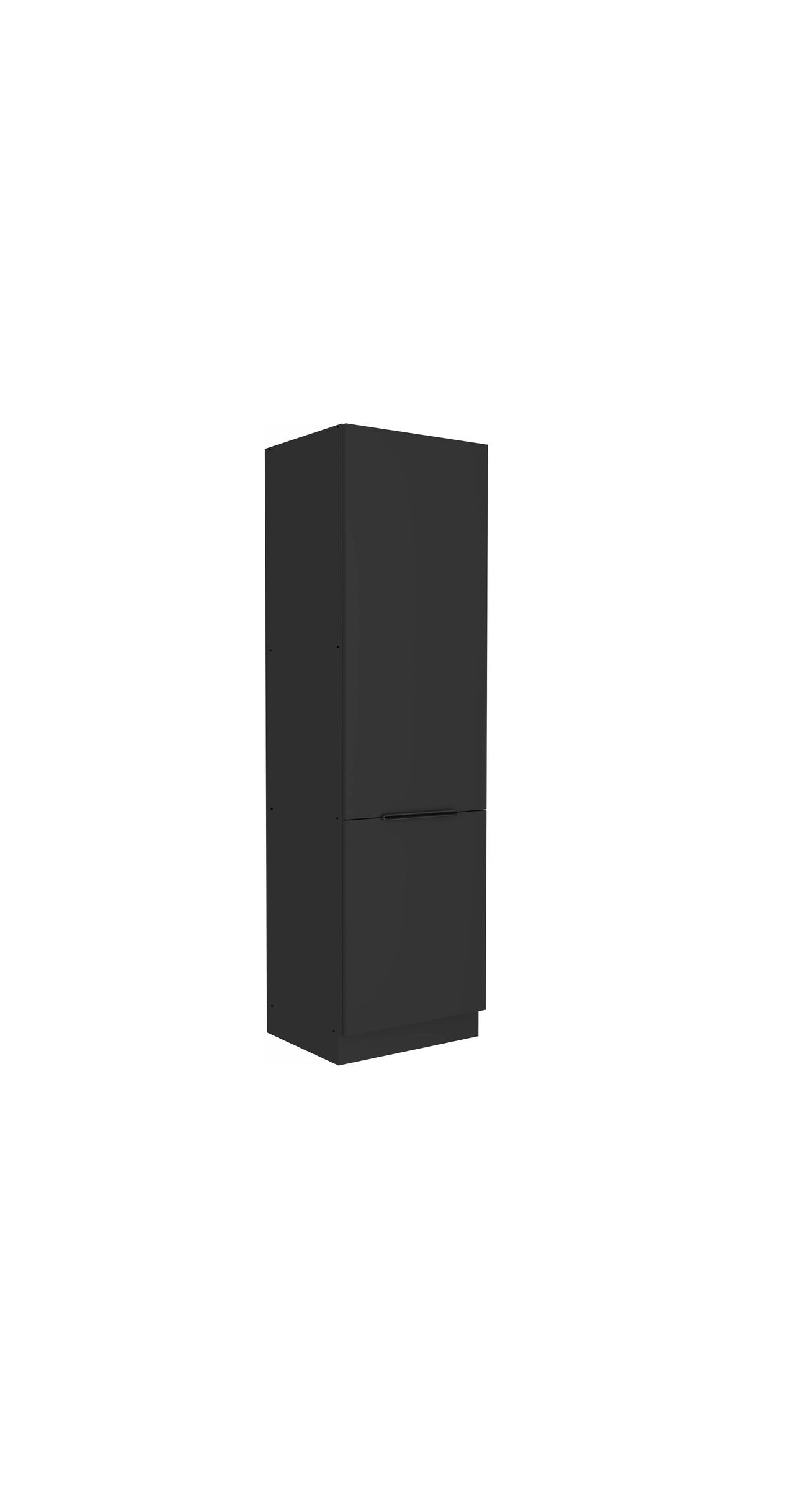 K&uuml;chen Hochschrank 60 cm SIENA Schwarz K&uuml;chenzeile K&uuml;chenblock K&uuml;che Einbauk&uuml;che - Bild 1