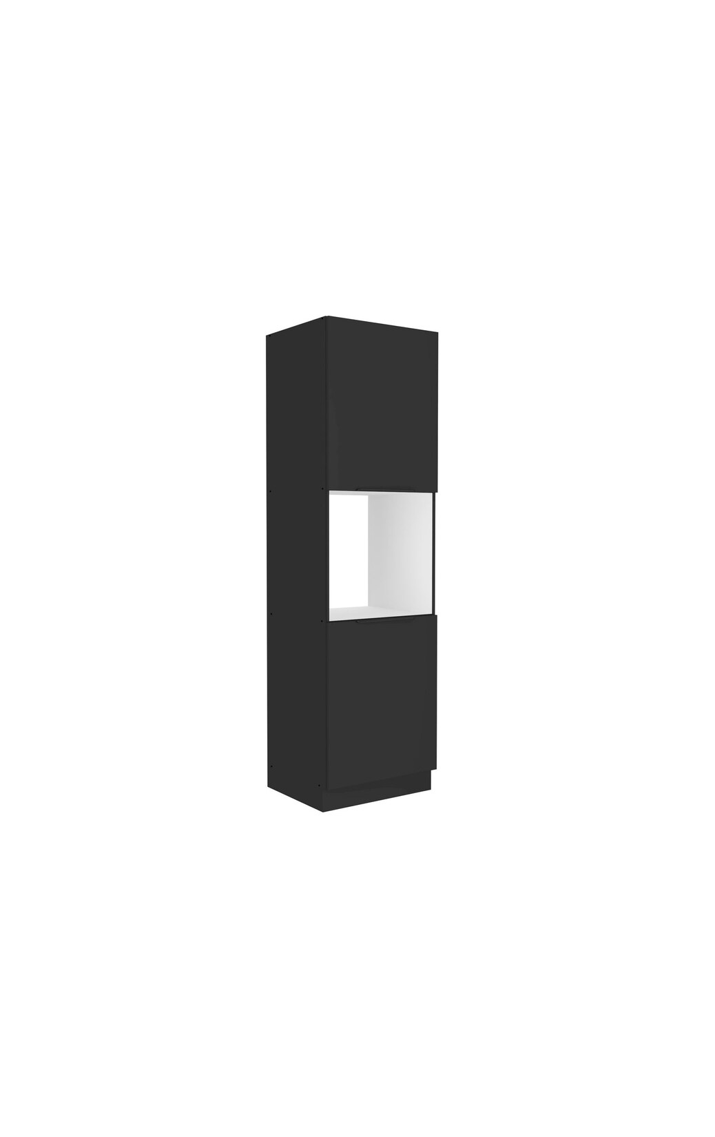 Küchen Hochschrank 60 cm SIENA Schwarz Küchenzeile Küchenblock Küche Einbauküche