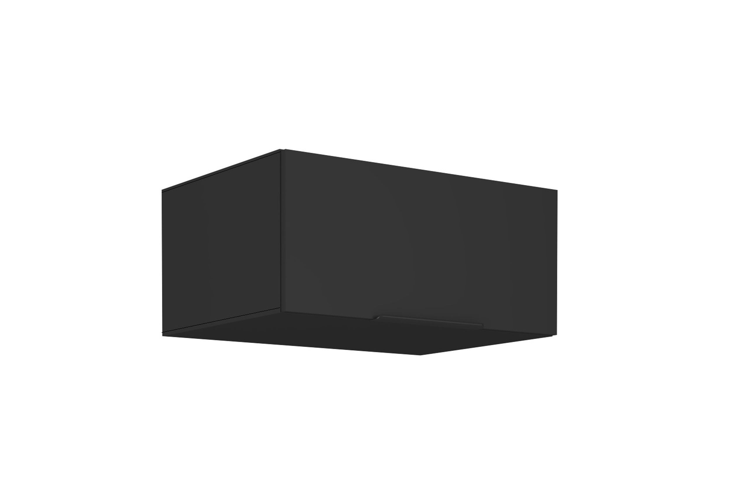 Aufsatzschrank Hochschrank 80 cm SIENA Schwarz K&uuml;chenzeile K&uuml;chenblock K&uuml;che - Bild 1