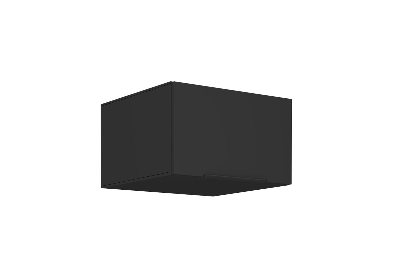 Aufsatzschrank Hochschrank 60 cm SIENA Schwarz Küchenzeile Küchenblock Küche
