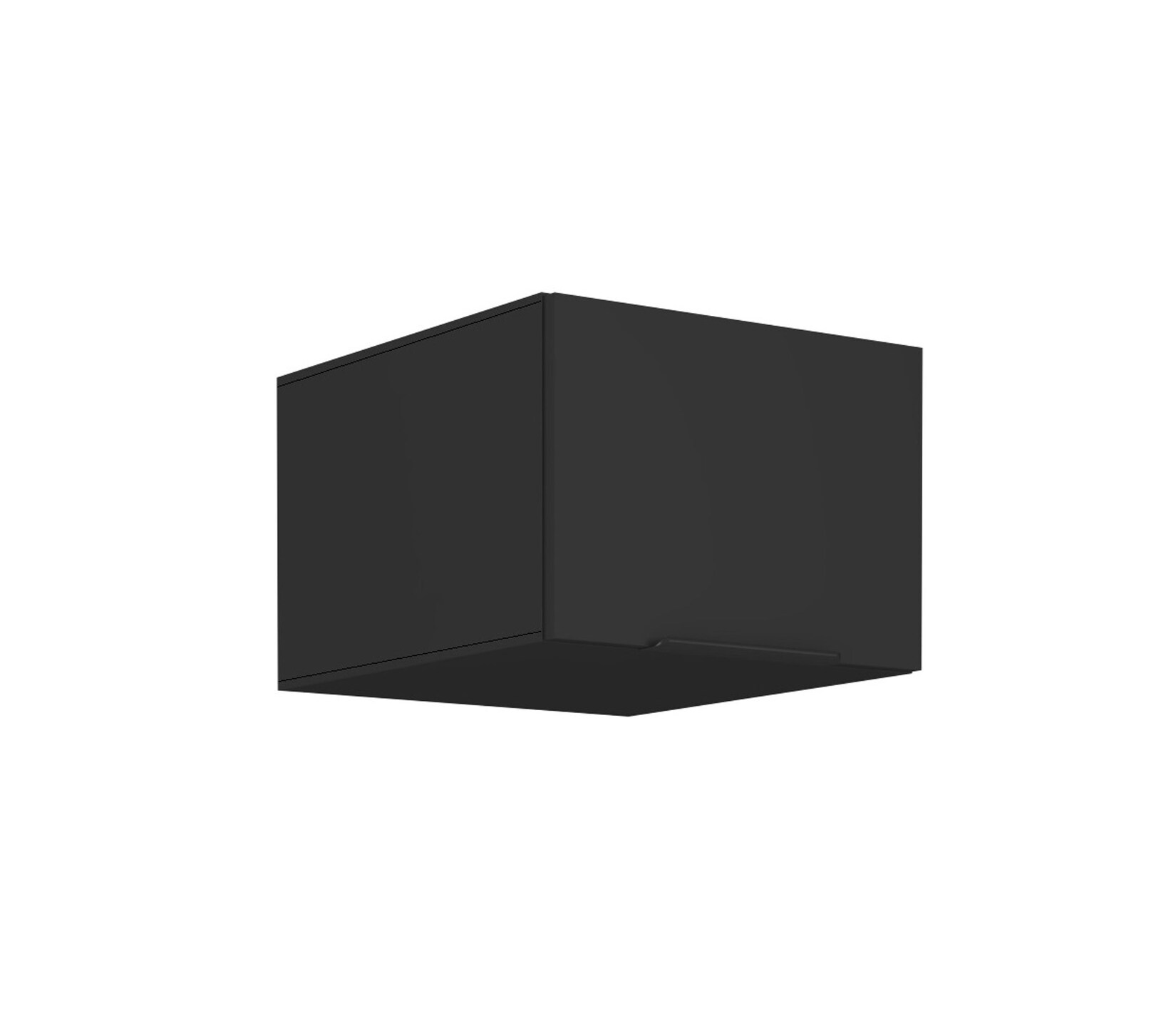 Aufsatzschrank Hochschrank 50 cm SIENA Schwarz Küchenzeile Küchenblock Küche