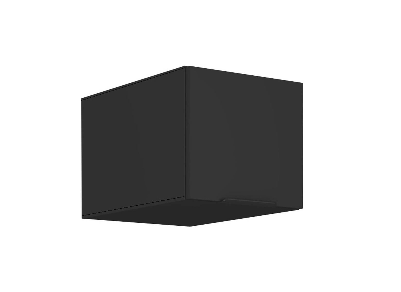 Aufsatzschrank Hochschrank 40 cm SIENA Schwarz Küchenzeile Küchenblock Küche