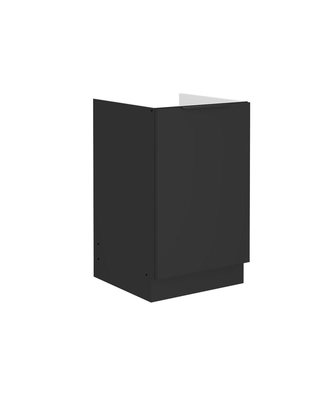 Küchen Spülenunterschrank 50 cm SIENA Schwarz Küche Küchenzeile Küchenblock