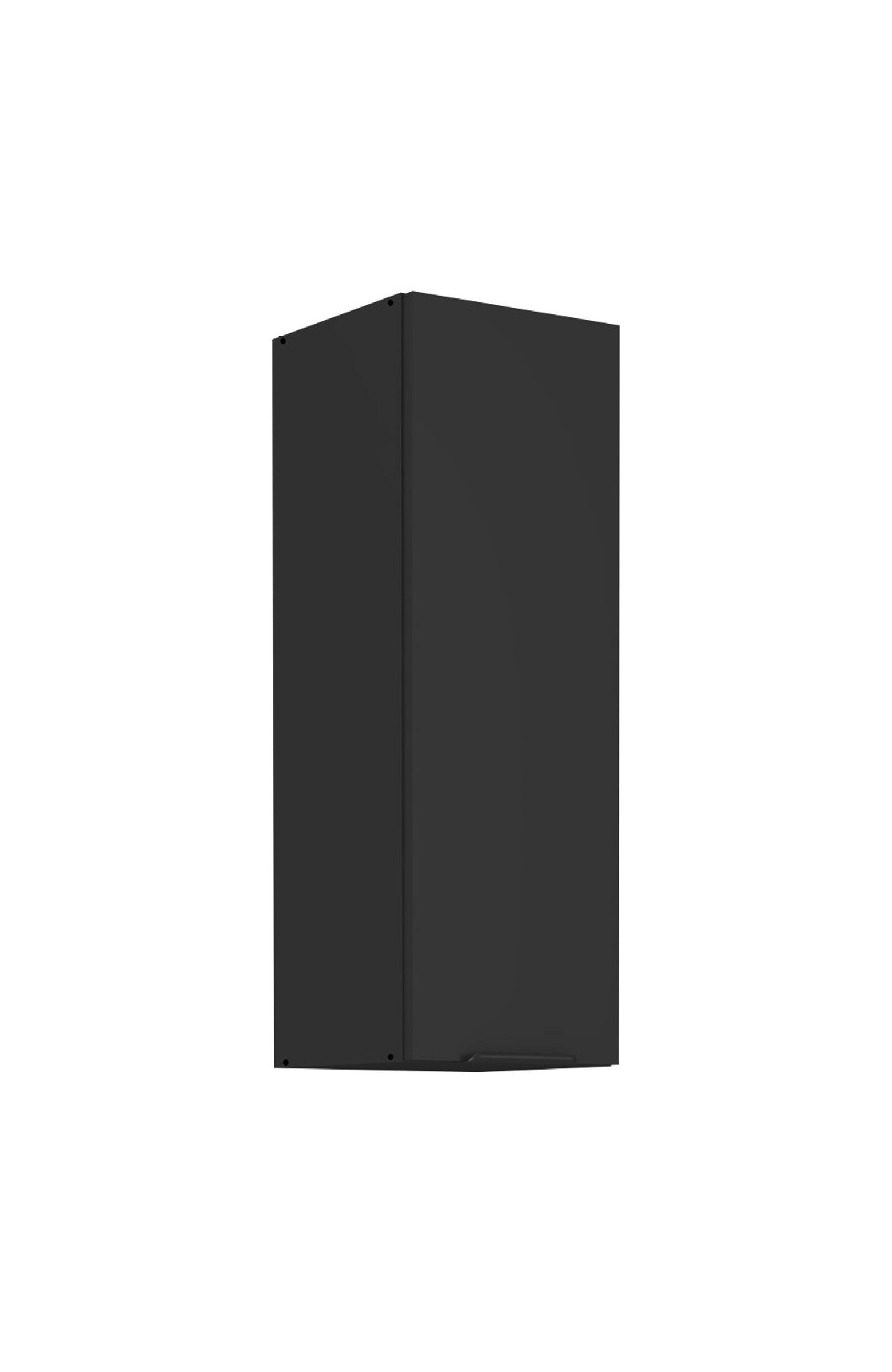 K&uuml;chen H&auml;ngeschrank 30 cm SIENA Schwarz K&uuml;che K&uuml;chenzeile K&uuml;chenblock 90 cm hoch - Bild 1