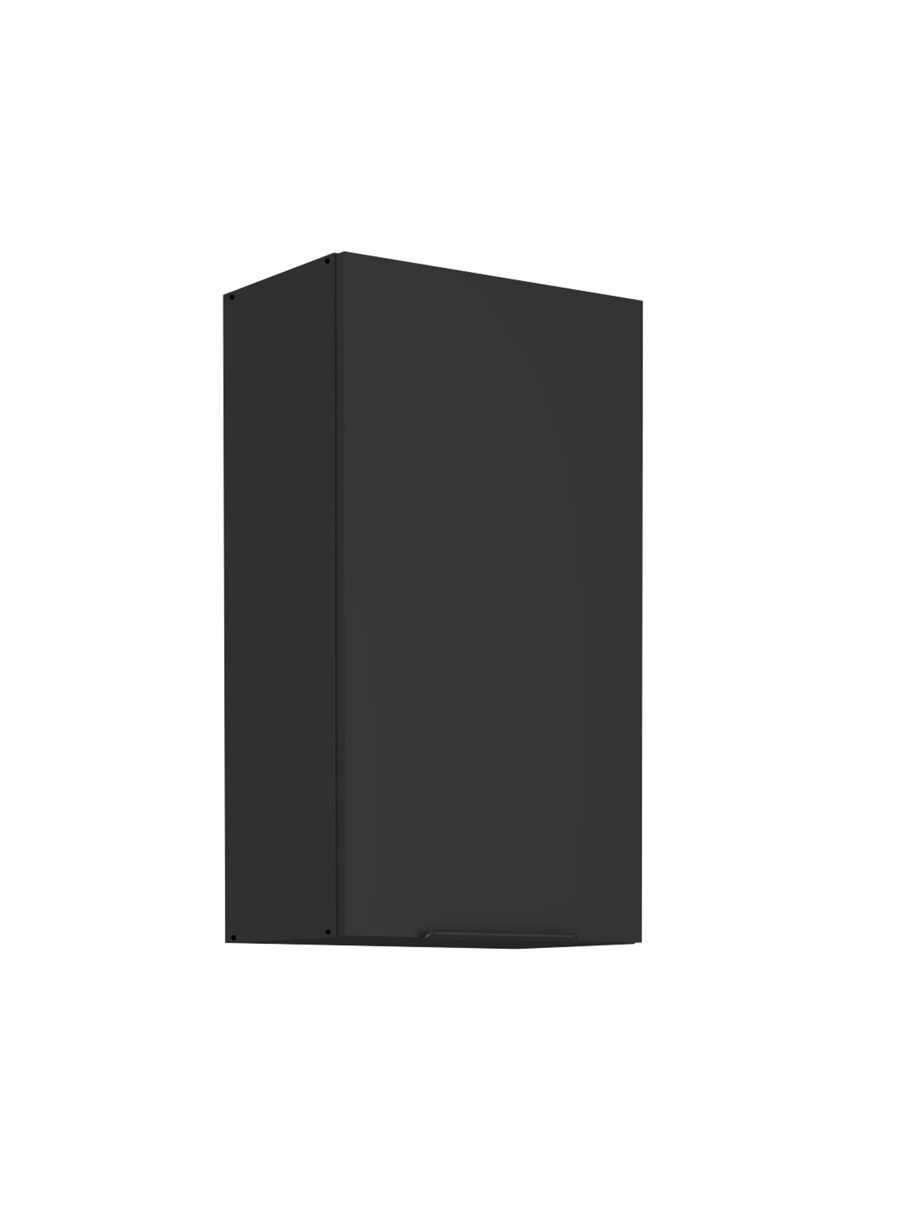 K&uuml;chen H&auml;ngeschrank 50 cm SIENA Schwarz K&uuml;che K&uuml;chenzeile K&uuml;chenblock 90 cm hoch - Bild 1