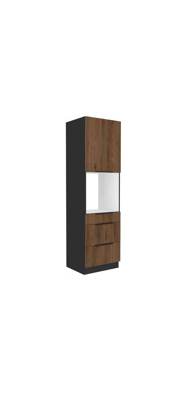 Küchen Hochschrank 60 cm MONZA Okapi Nußbaum Küchenzeile Küchenblock Küche