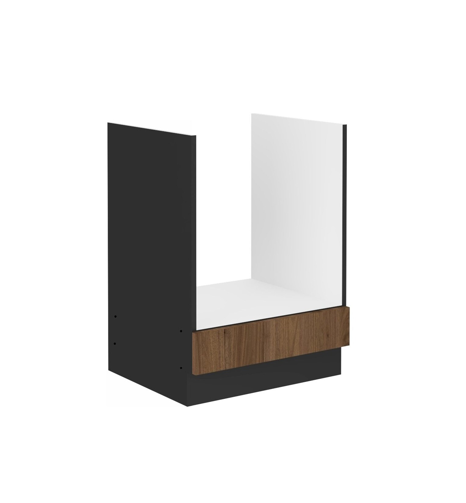 Küchen Herdunterschrank 60 cm Küche MONZA Okapi Nußbaum Küchenzeile Küchenblock