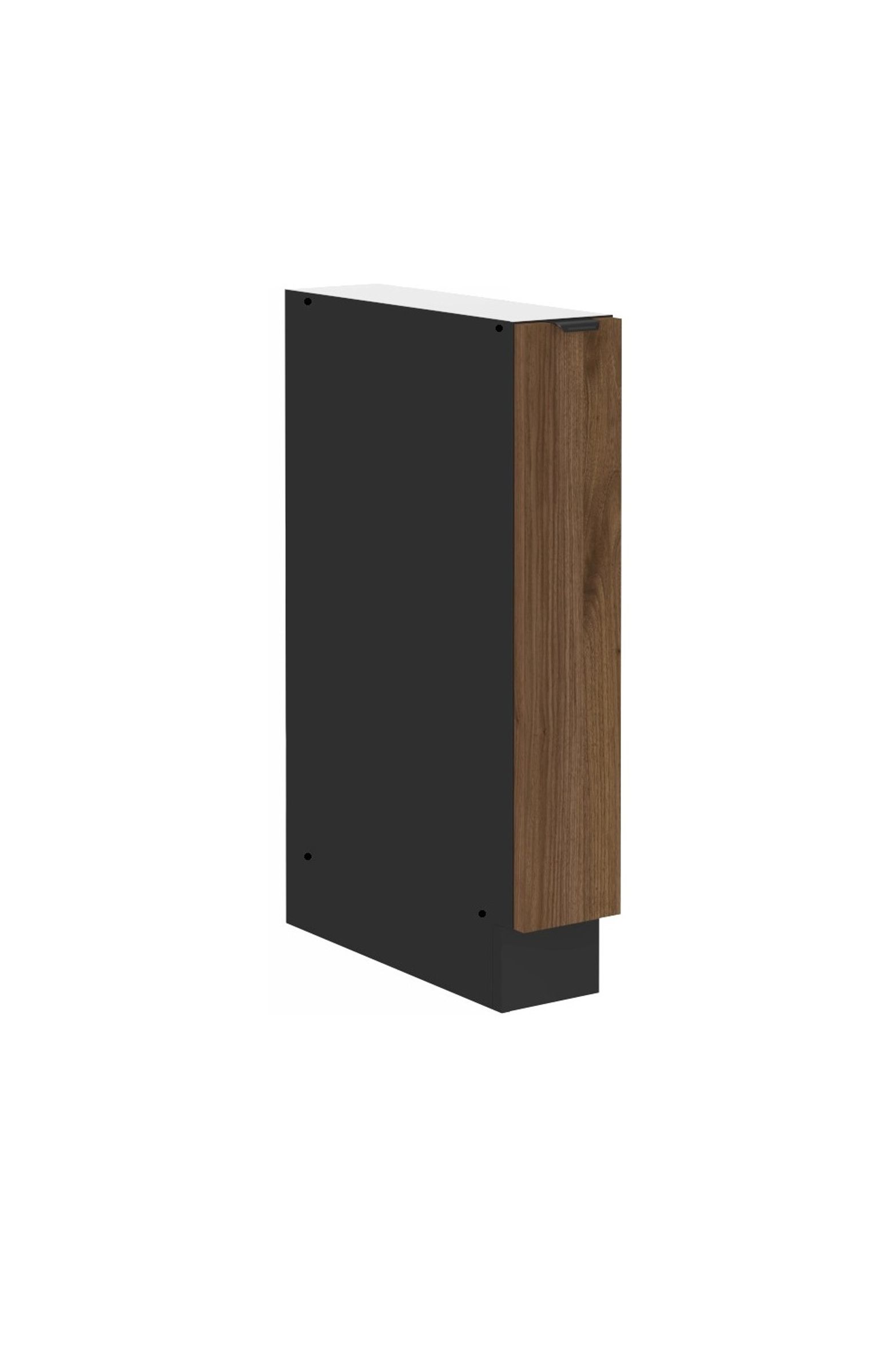 K&uuml;chen Unterschrank Schrankauszug 15 cm K&uuml;che MONZA Okapi Nu&szlig;baum K&uuml;chenzeile - Bild 1